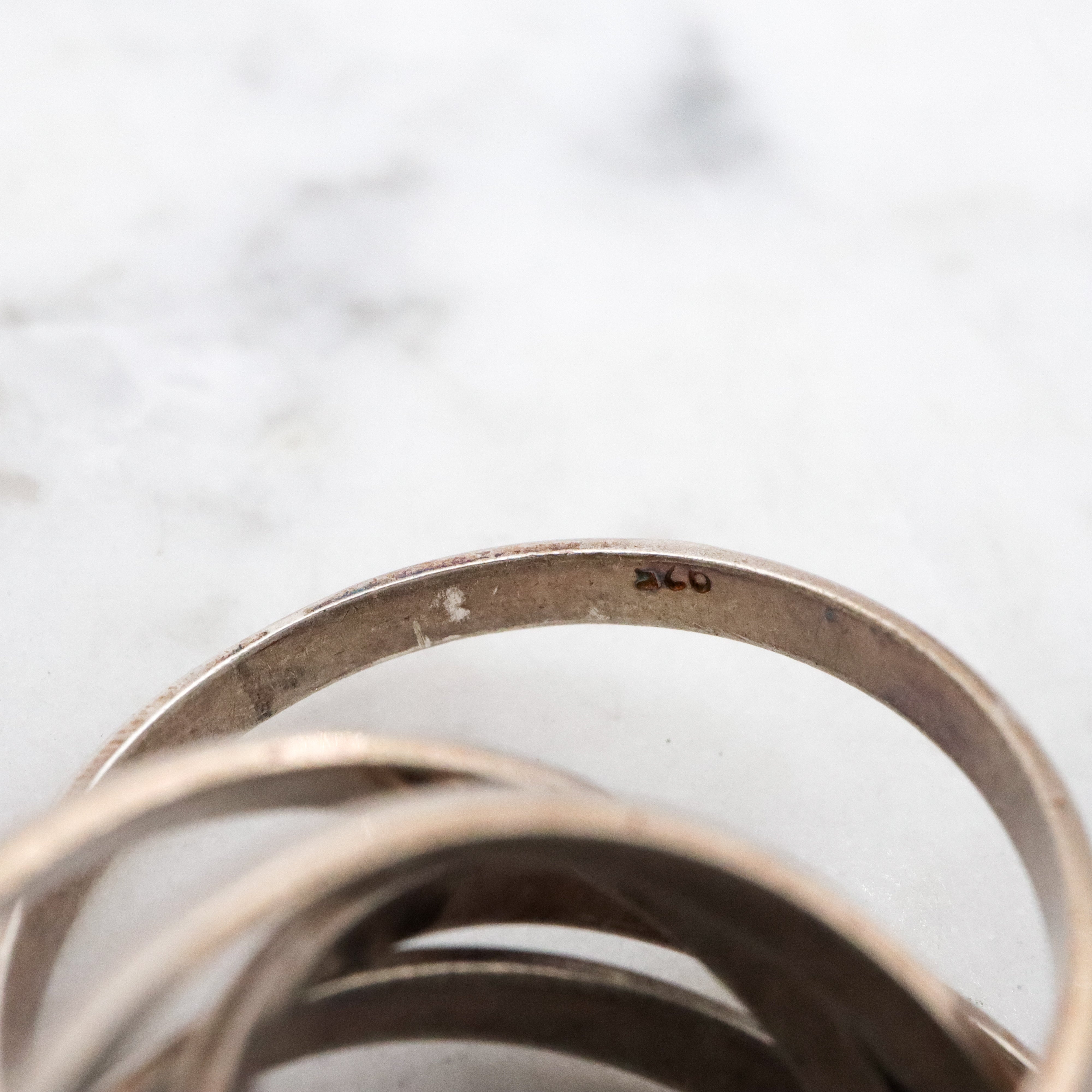 Vintage sterling 6 band rolling ring, size 6.5