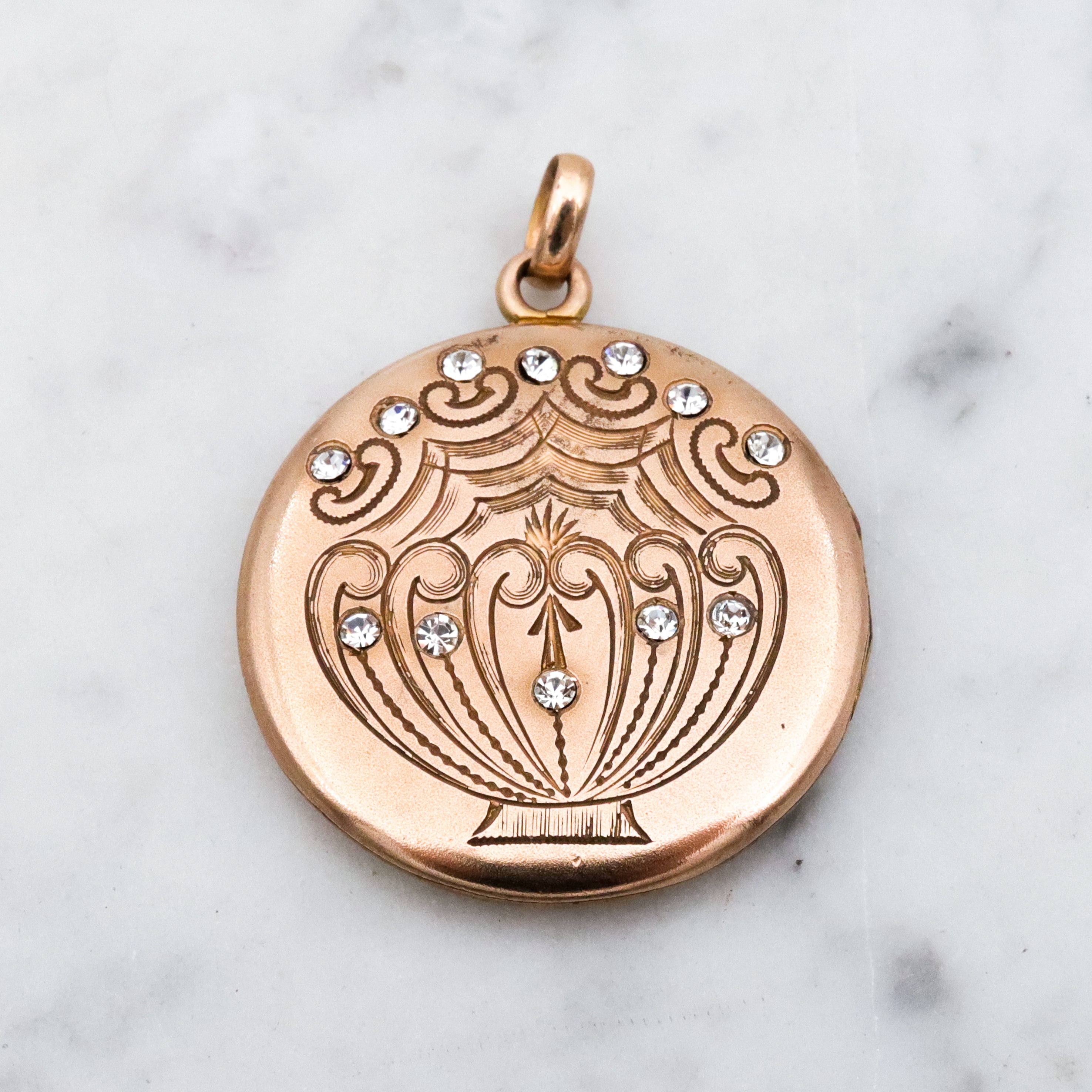 Antique Art Nouveau gold filled SBC Co locket