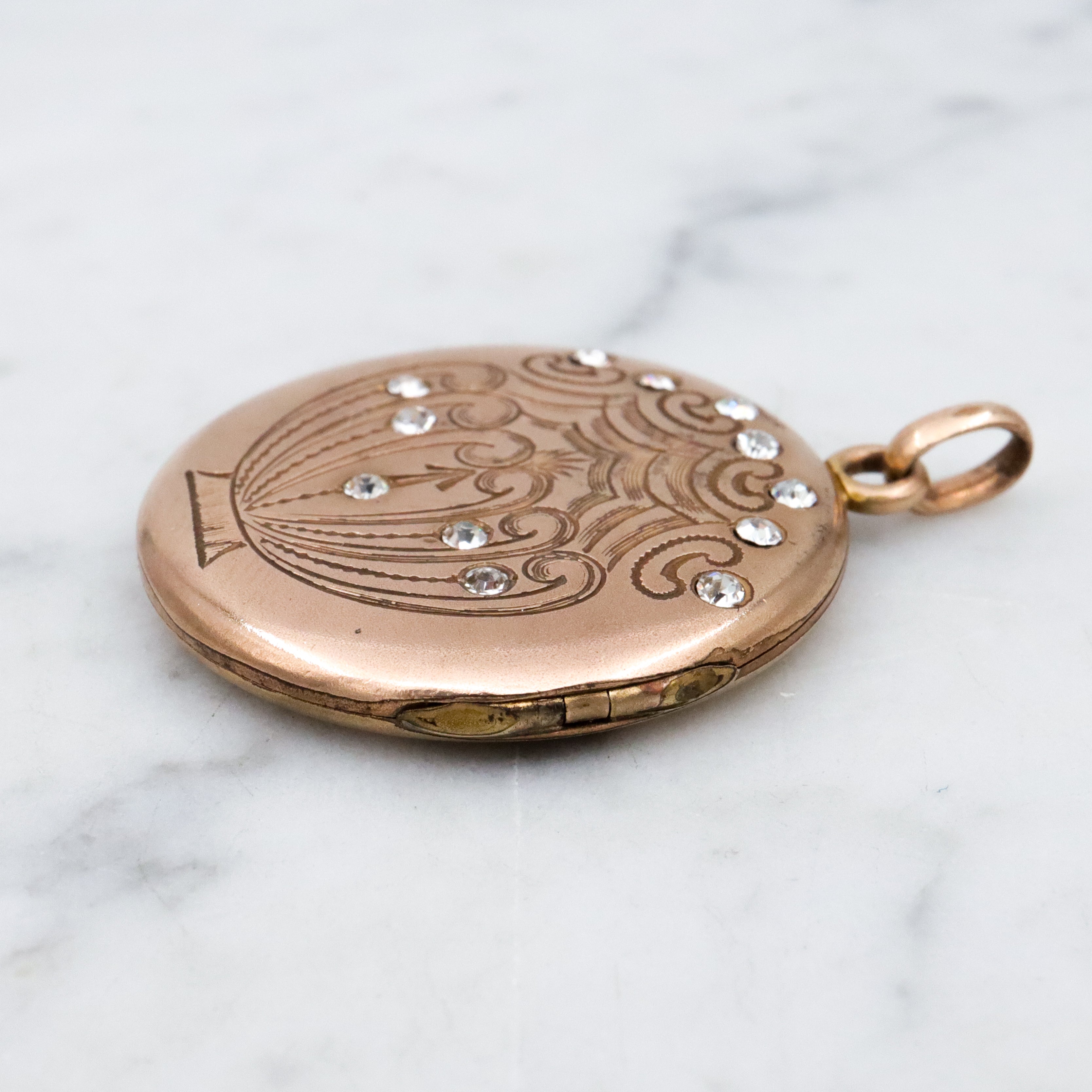 Antique Art Nouveau gold filled SBC Co locket