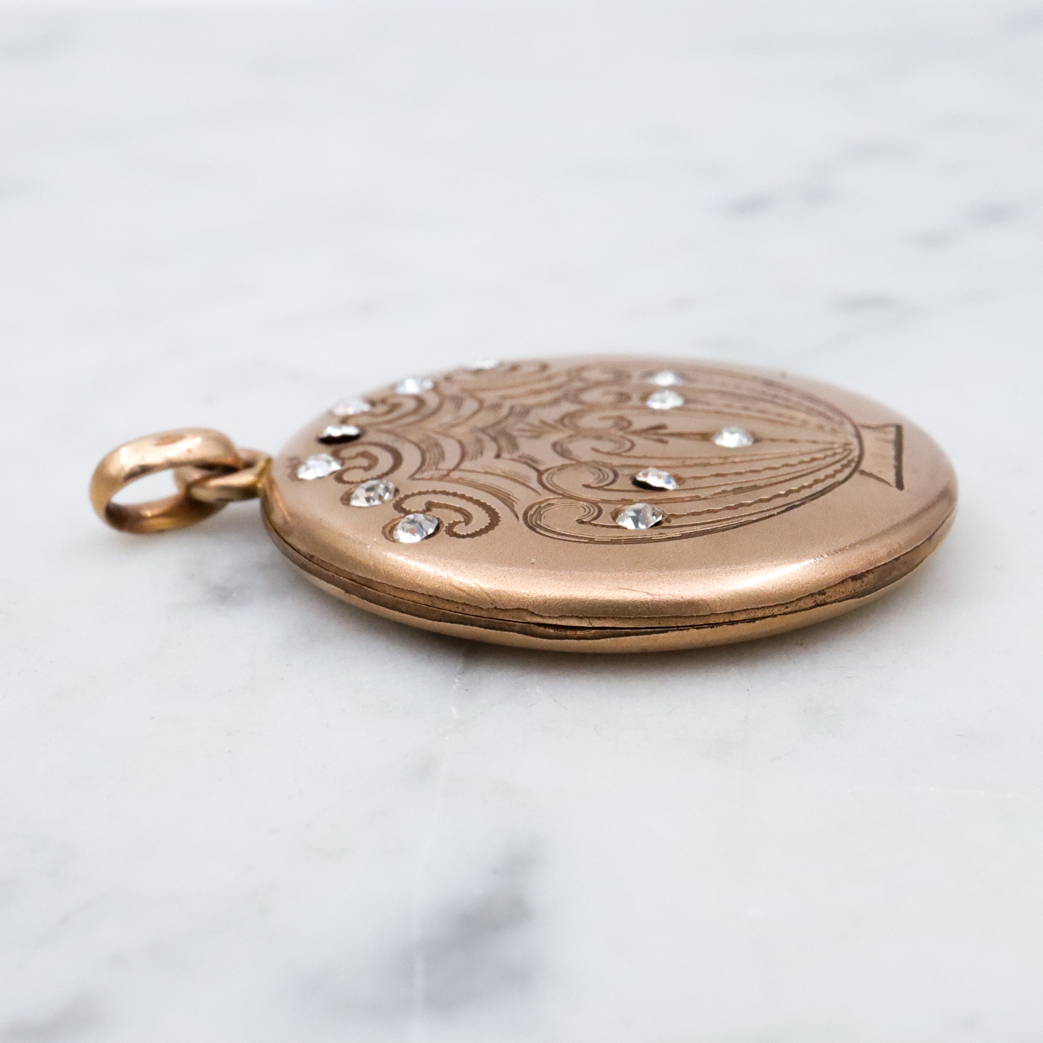 Antique Art Nouveau gold filled SBC Co locket