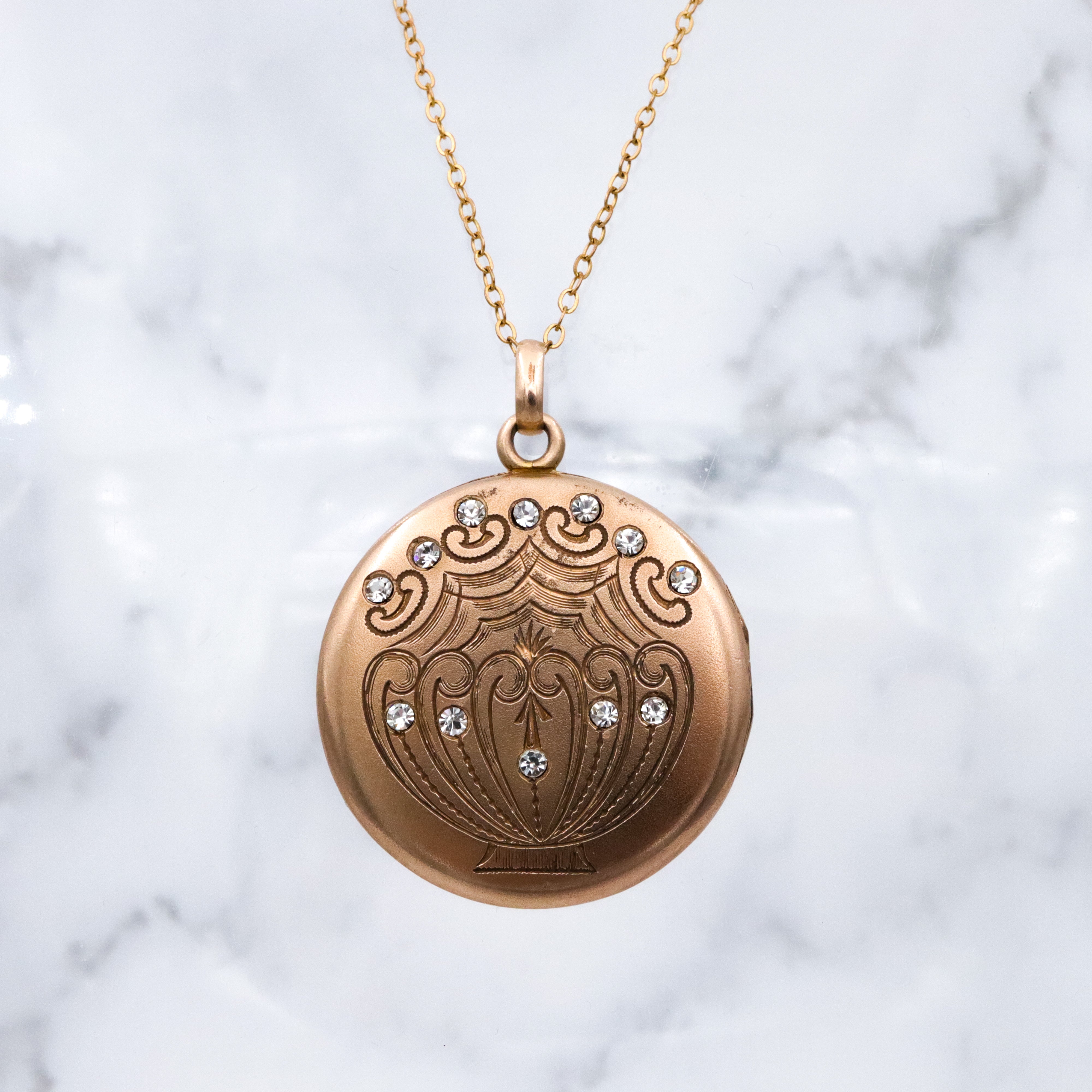 Antique Art Nouveau gold filled SBC Co locket