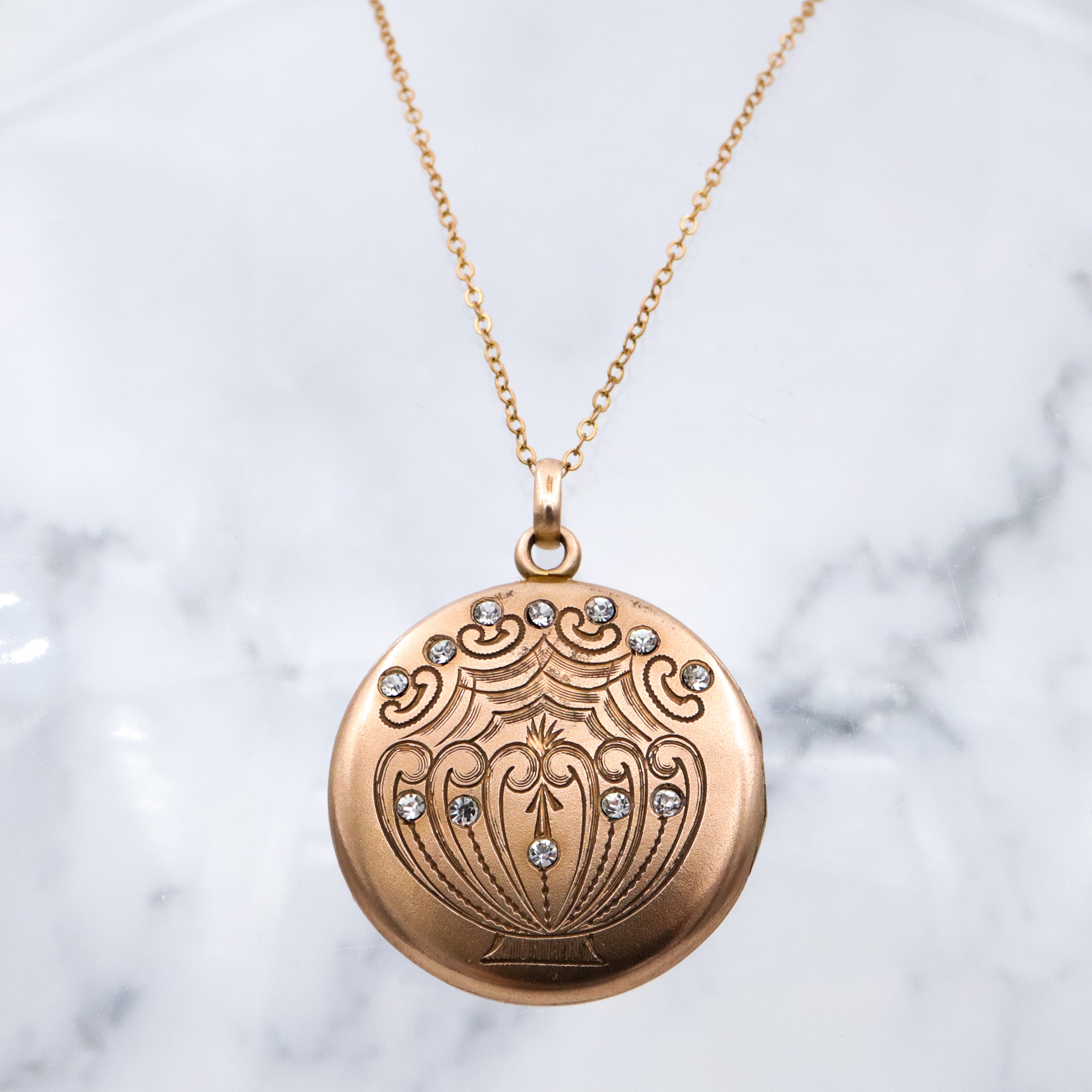 Antique Art Nouveau gold filled SBC Co locket