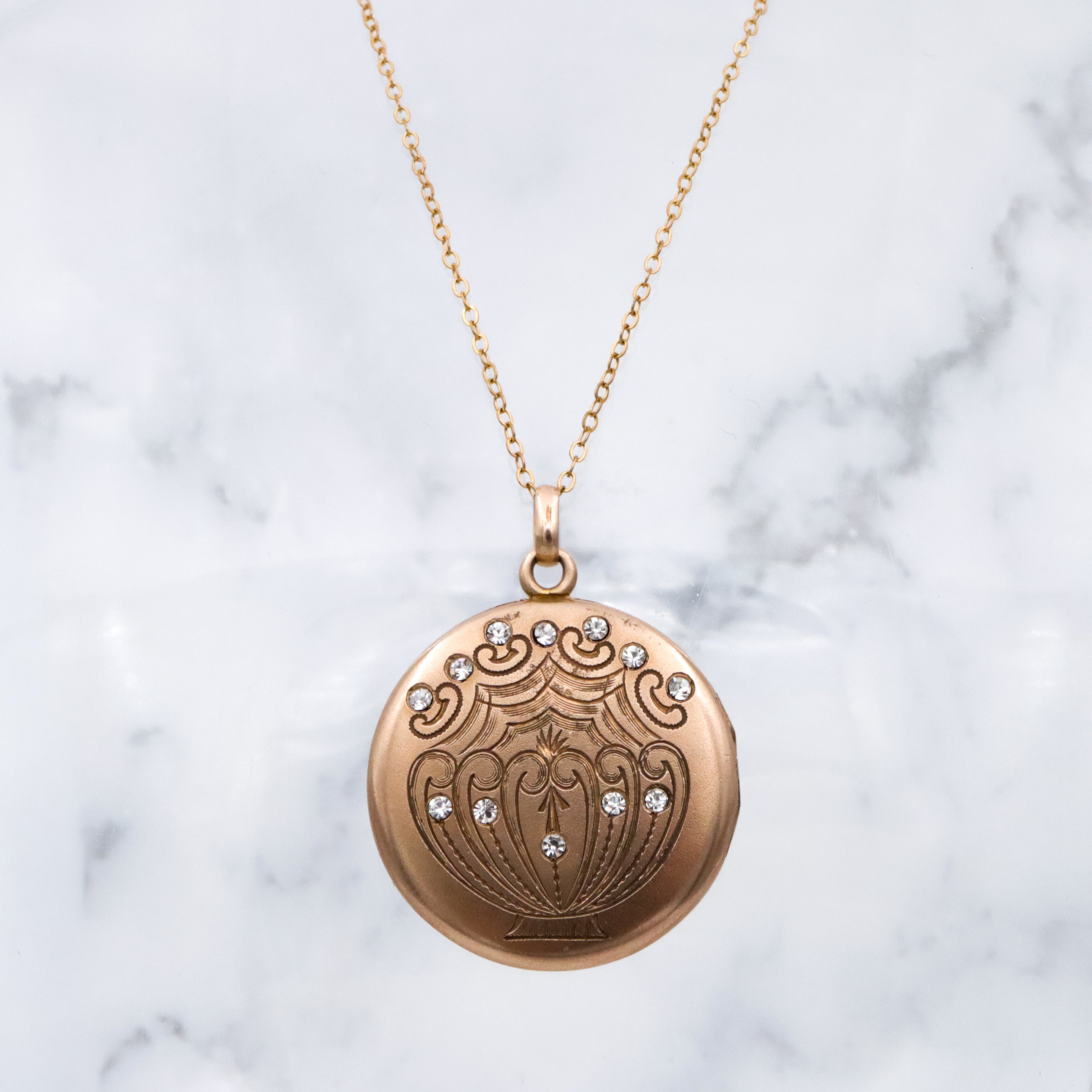 Antique Art Nouveau gold filled SBC Co locket