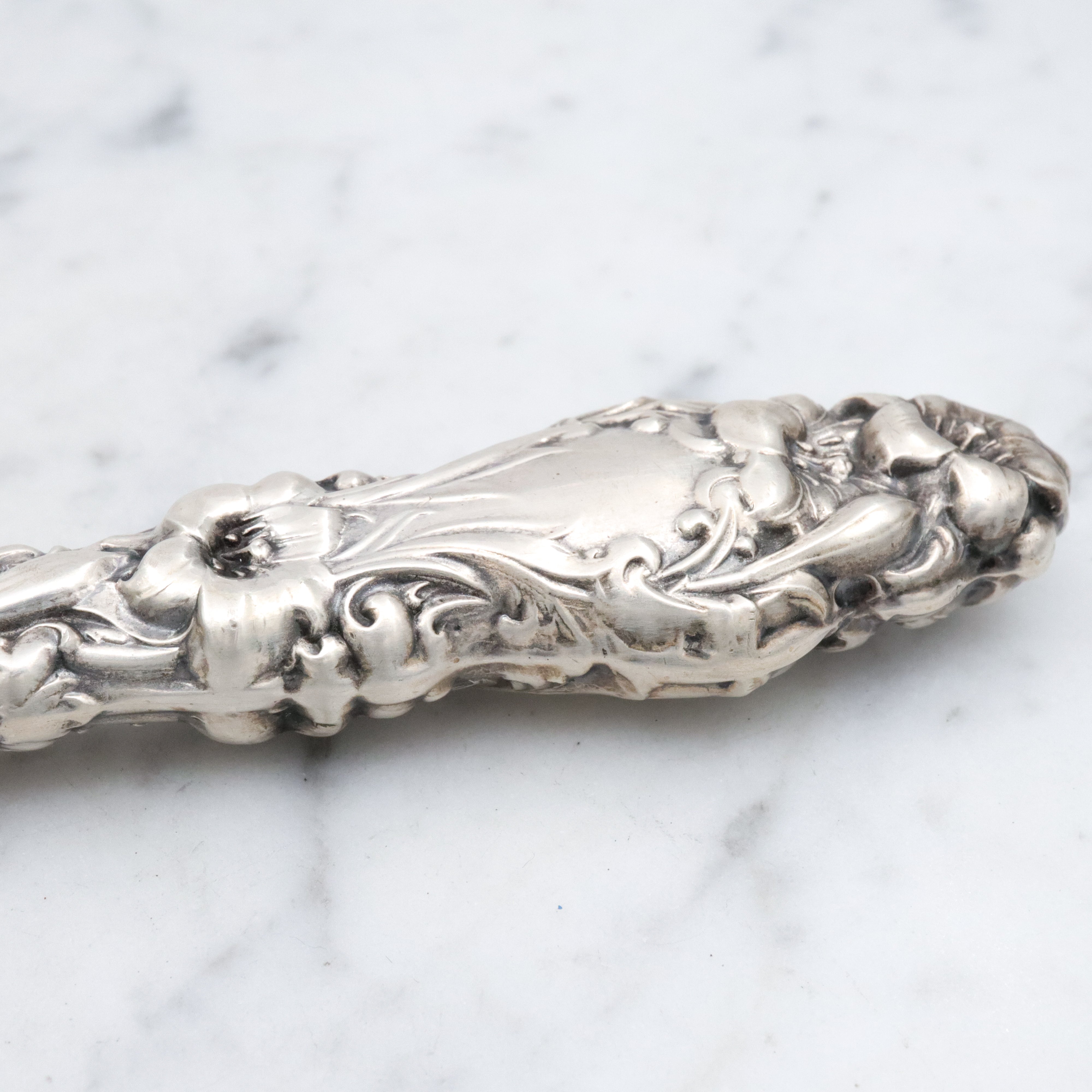 Antique Whiting Lily sterling handled magnifying glass