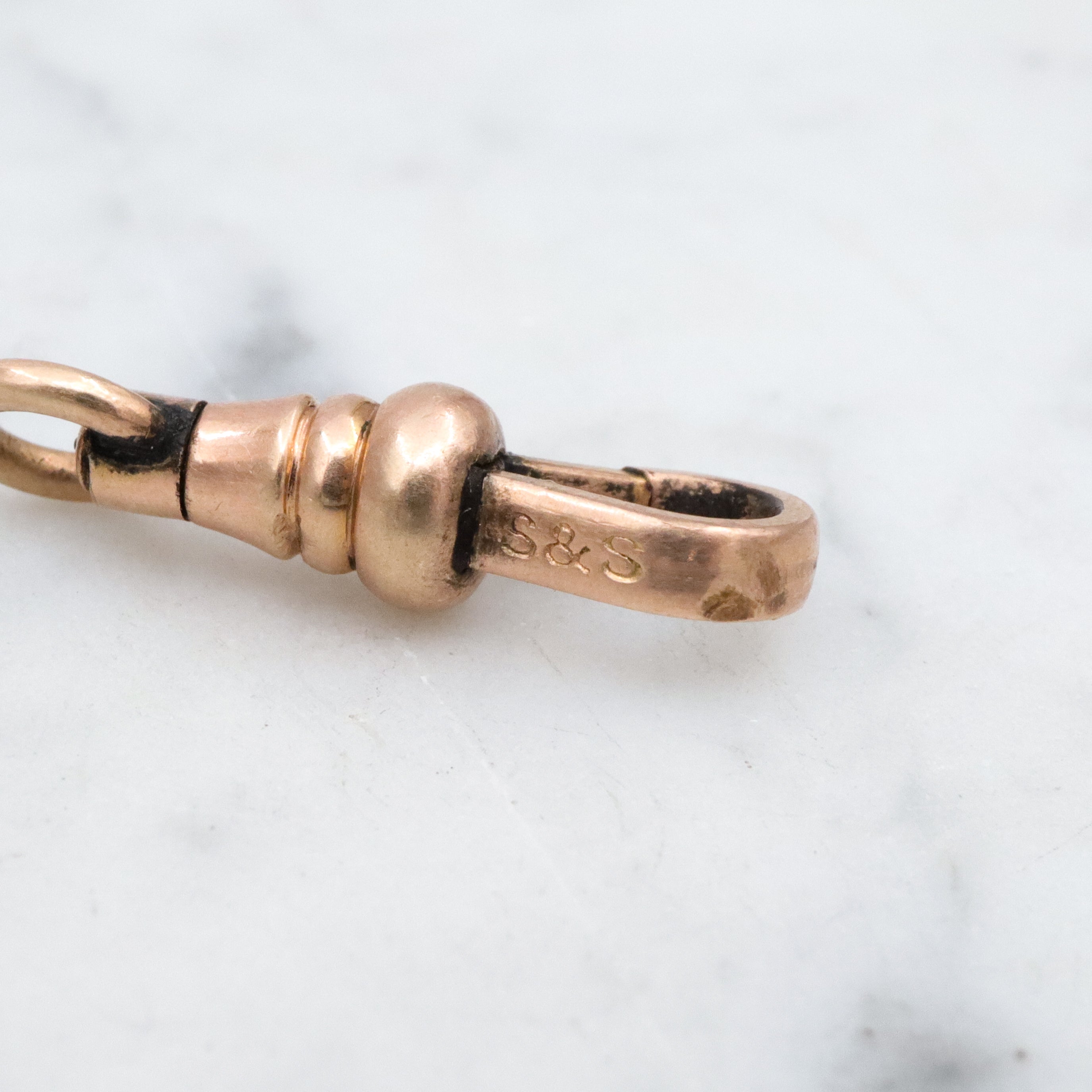 Antique Victorian gold filled swiveling dog clip clasp