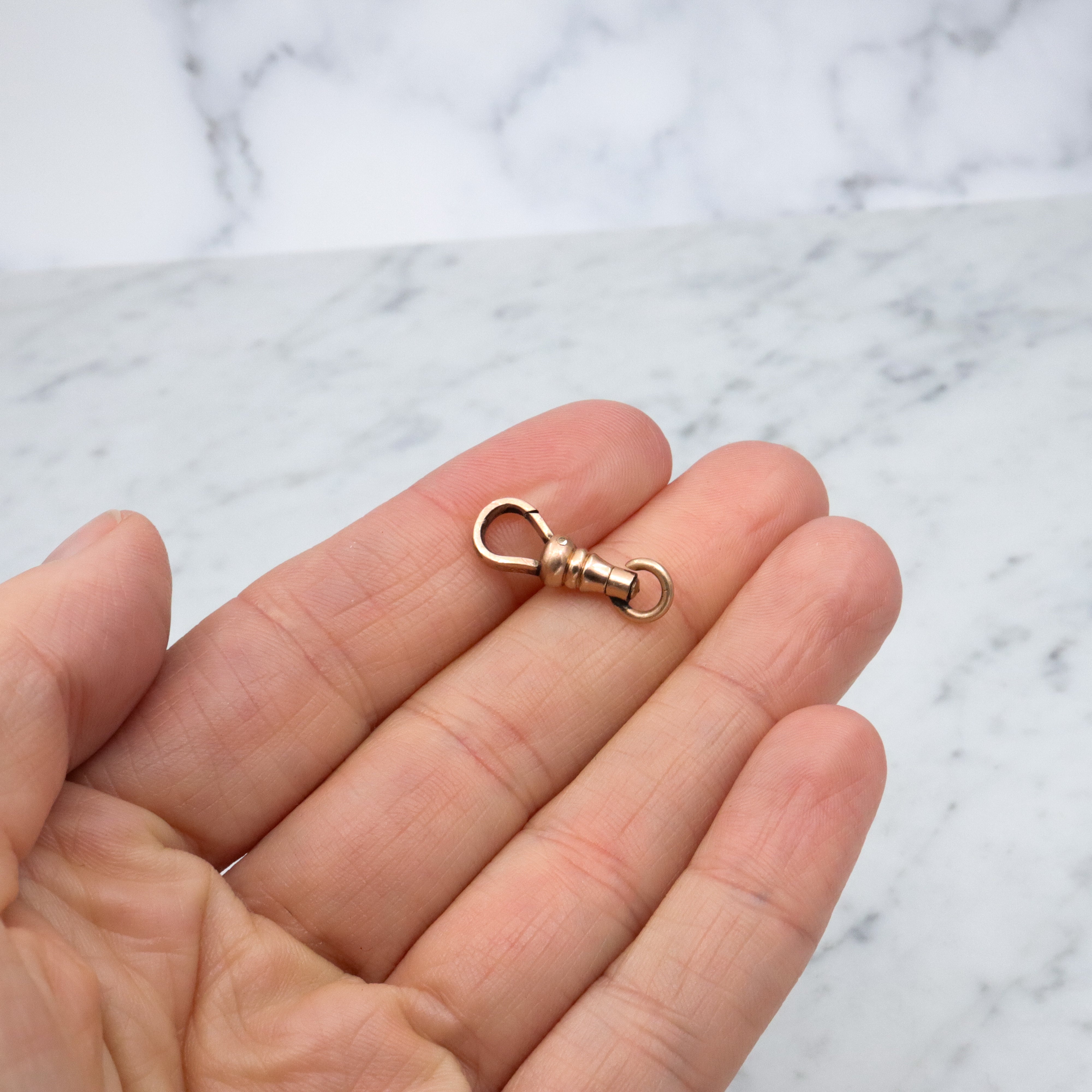 Antique Victorian gold filled swiveling dog clip clasp