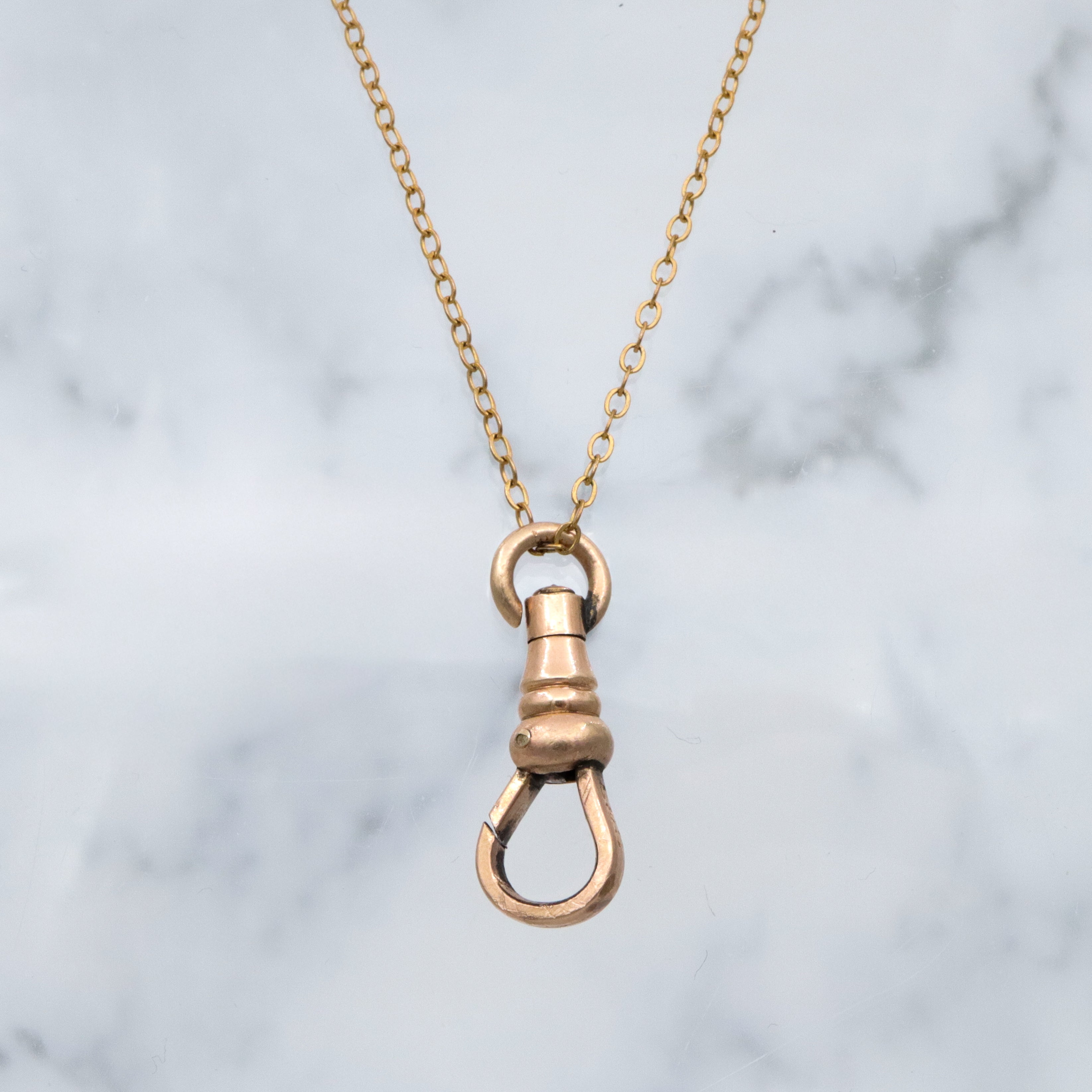 Antique Victorian gold filled swiveling dog clip clasp