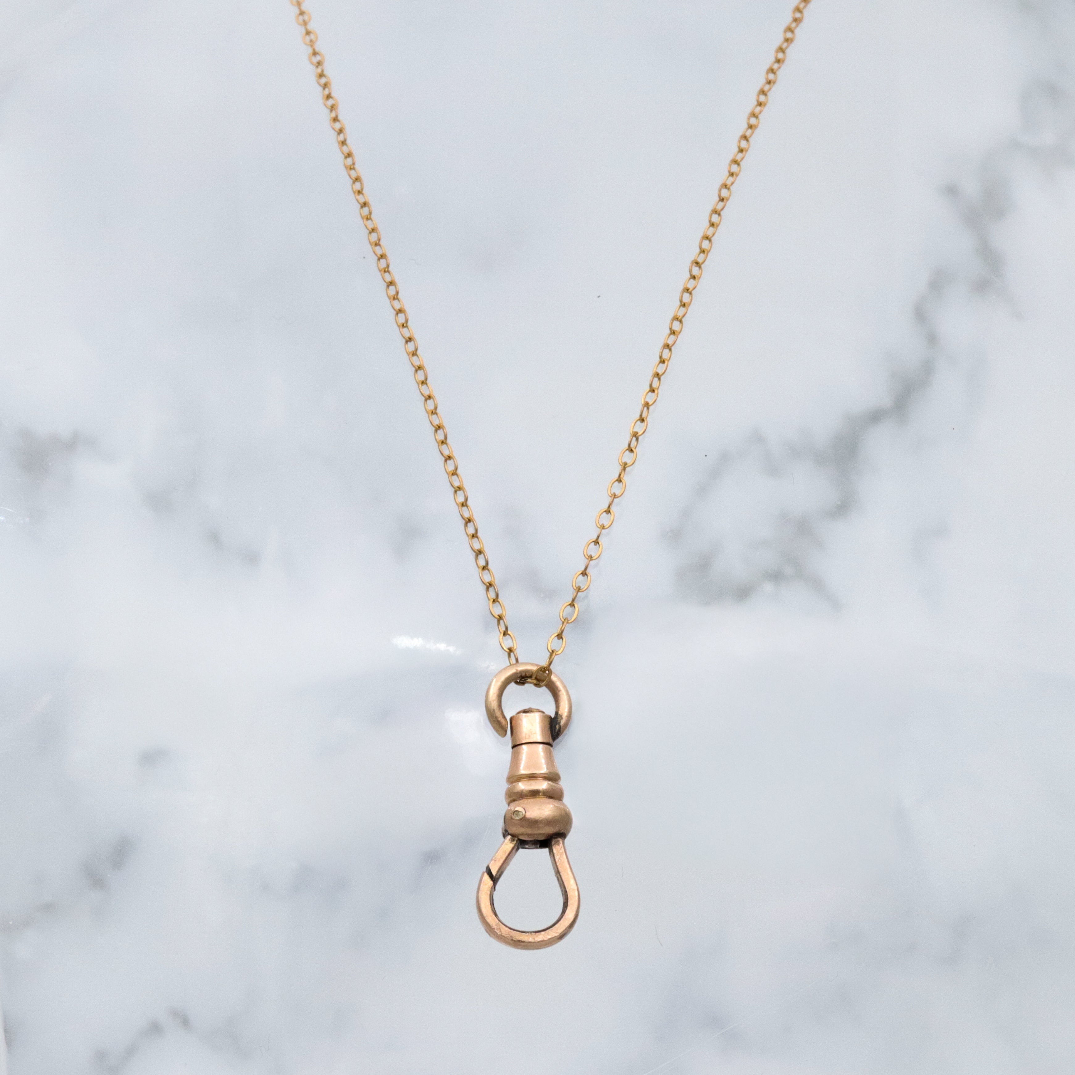 Antique Victorian gold filled swiveling dog clip clasp