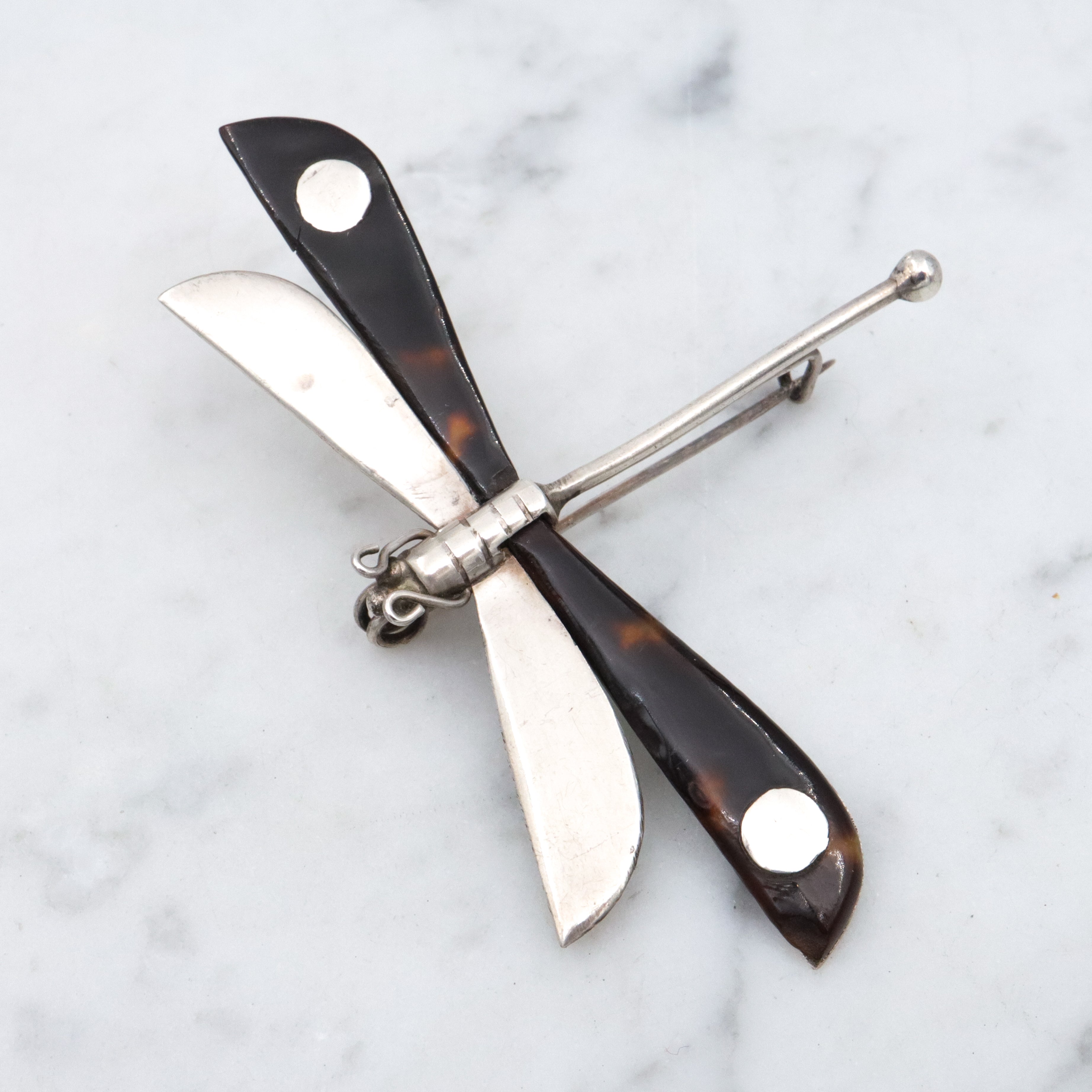 1950s William Spratling Taxco sterling dragonfly brooch