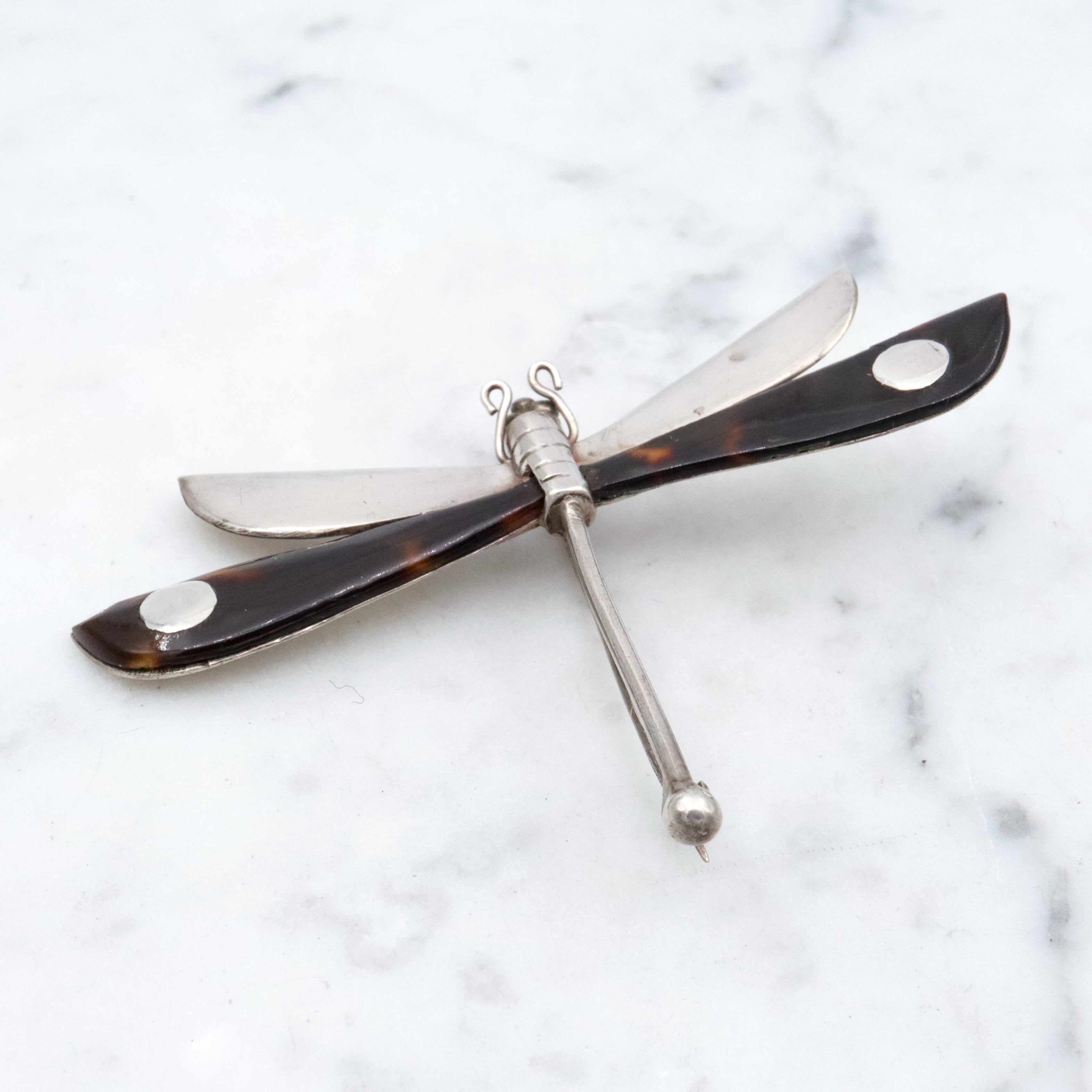 1950s William Spratling Taxco sterling dragonfly brooch