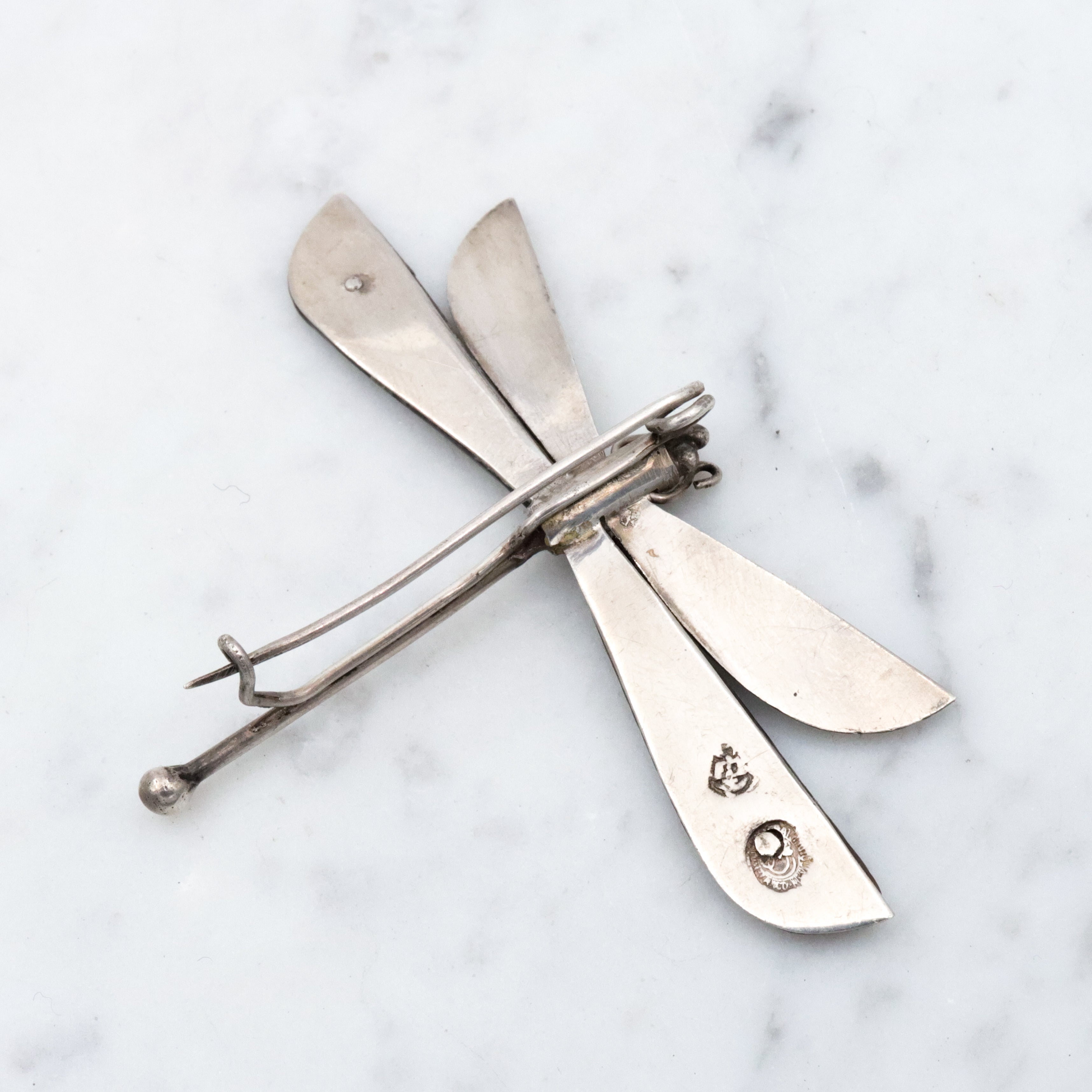 1950s William Spratling Taxco sterling dragonfly brooch