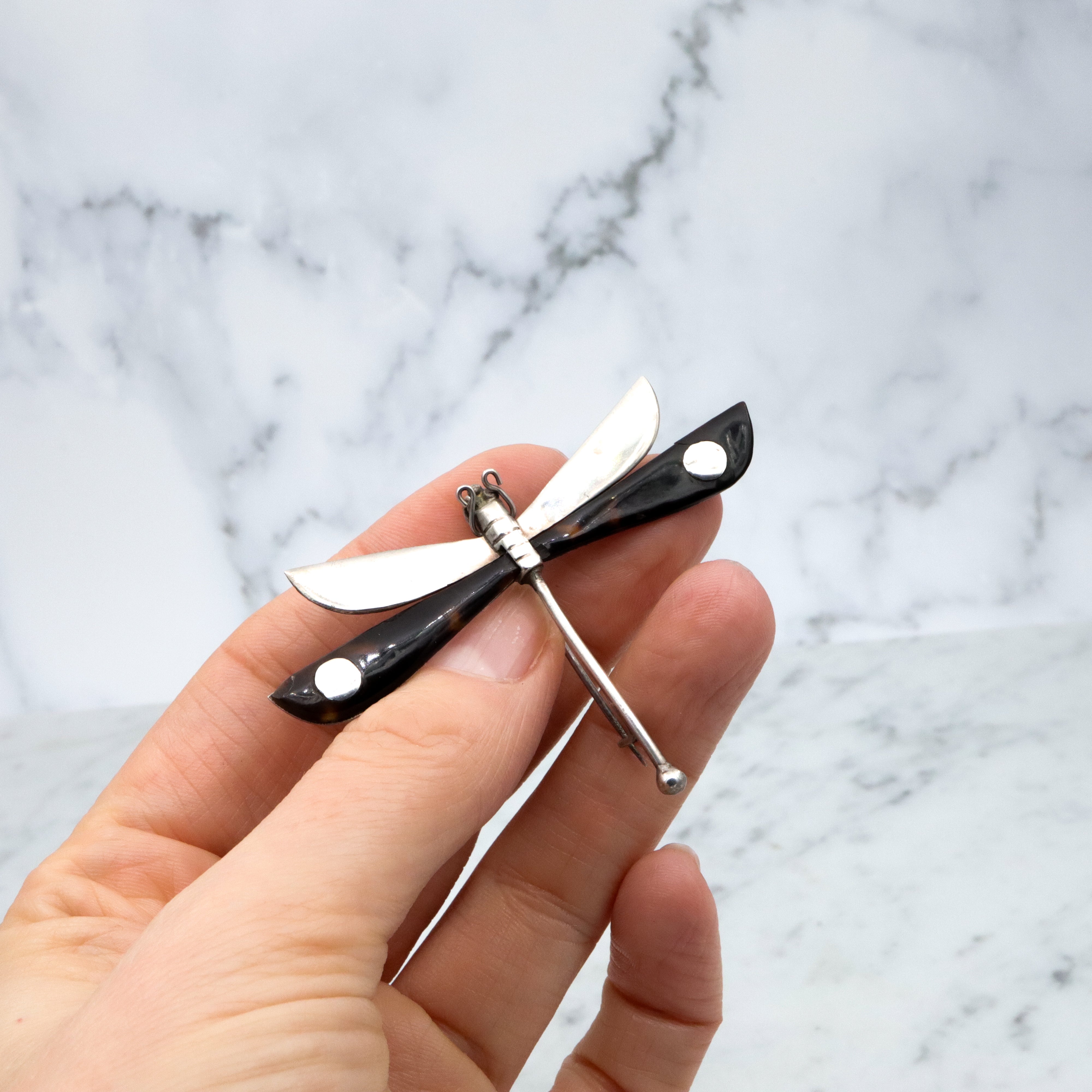 1950s William Spratling Taxco sterling dragonfly brooch