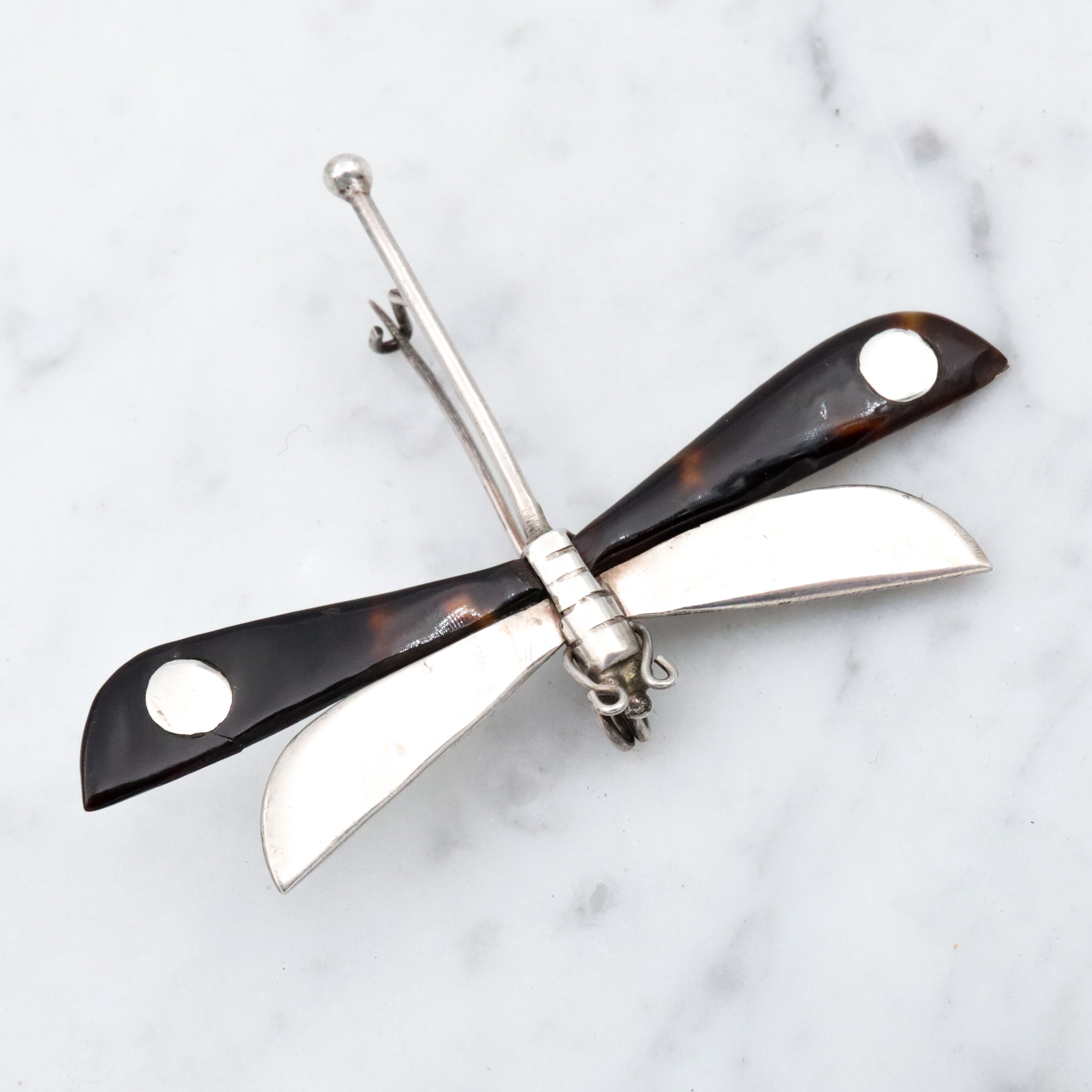 1950s William Spratling Taxco sterling dragonfly brooch