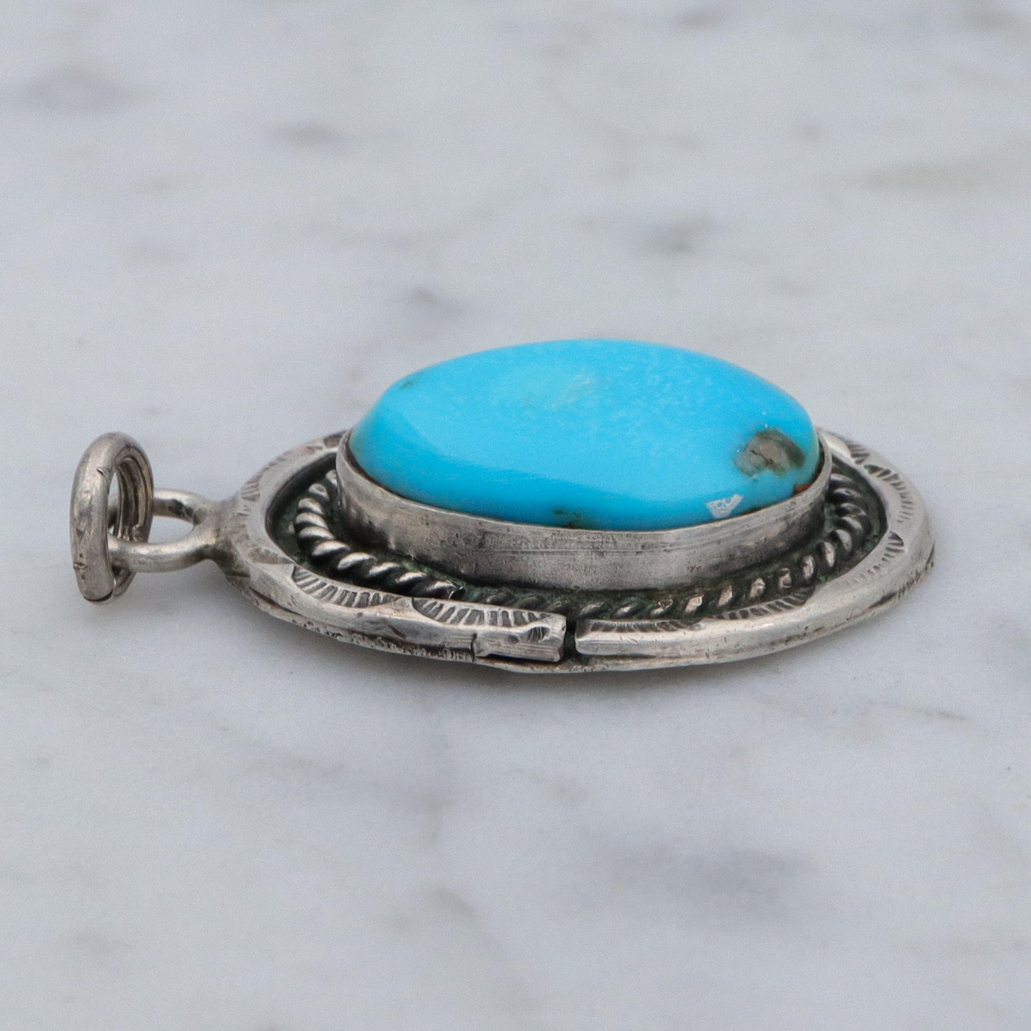 Vintage Navajo sterling & turquoise pendant