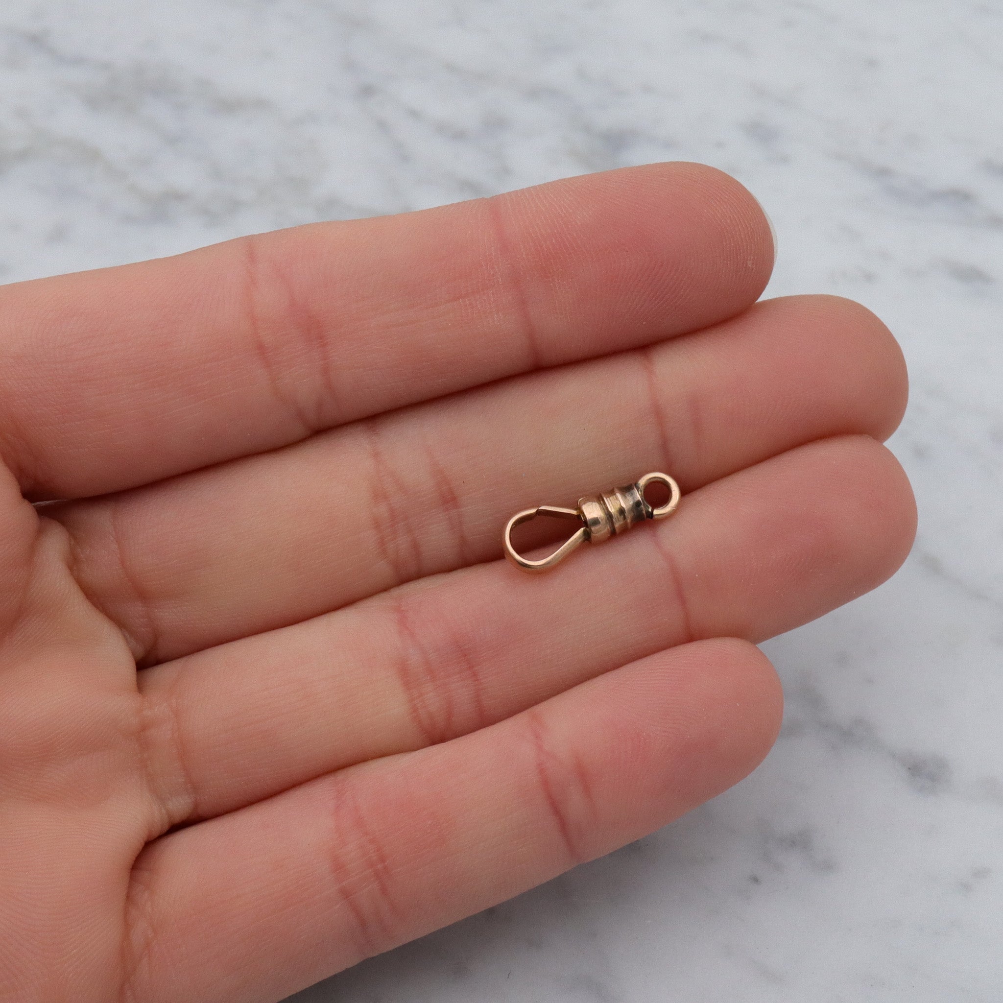 Antique Victorian 14k gold small dog clip clasp