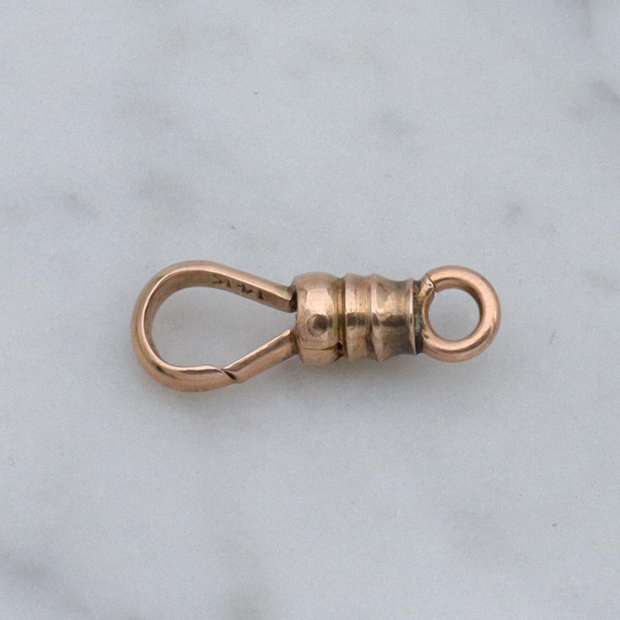 Antique Victorian 14k gold small dog clip clasp