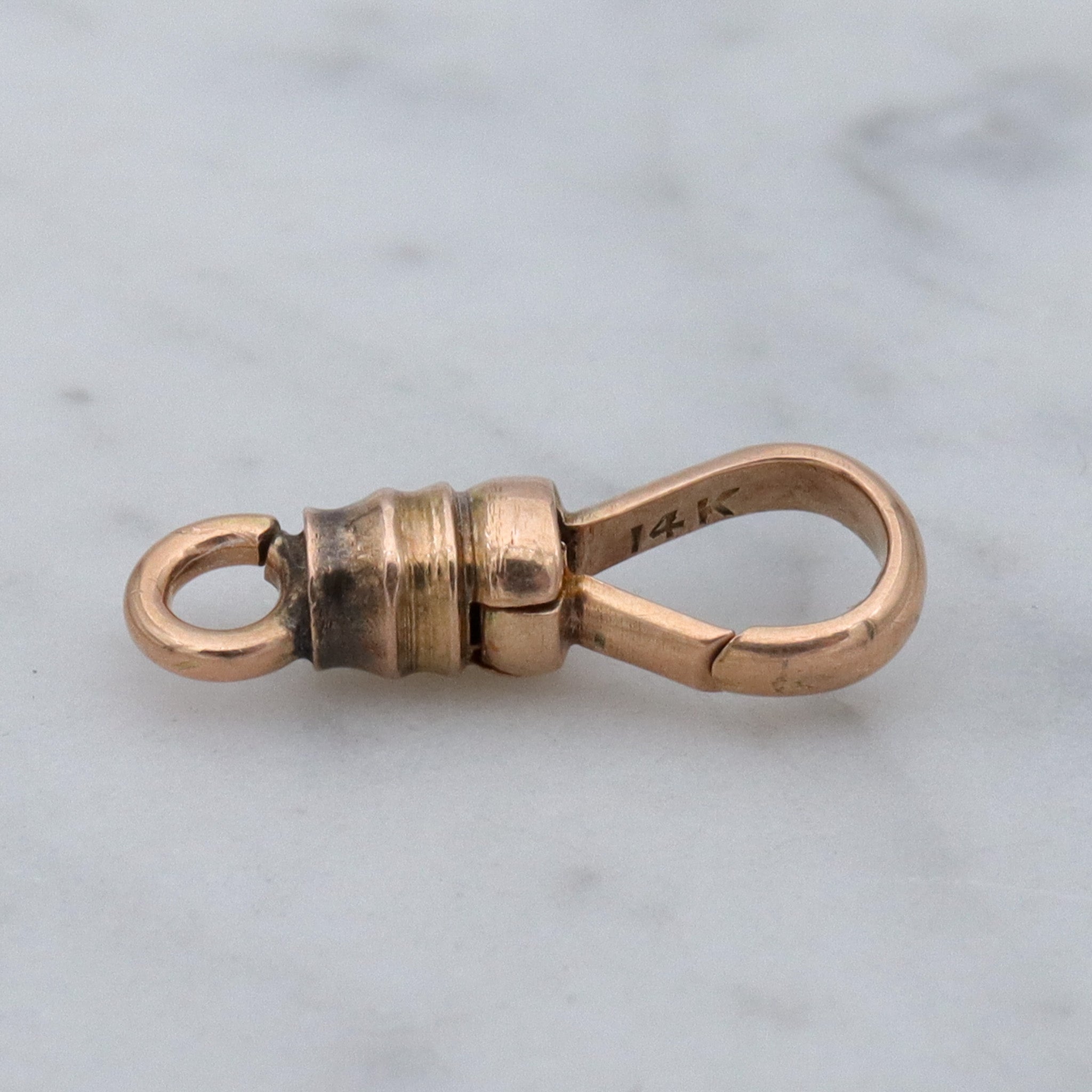 Antique Victorian 14k gold small dog clip clasp