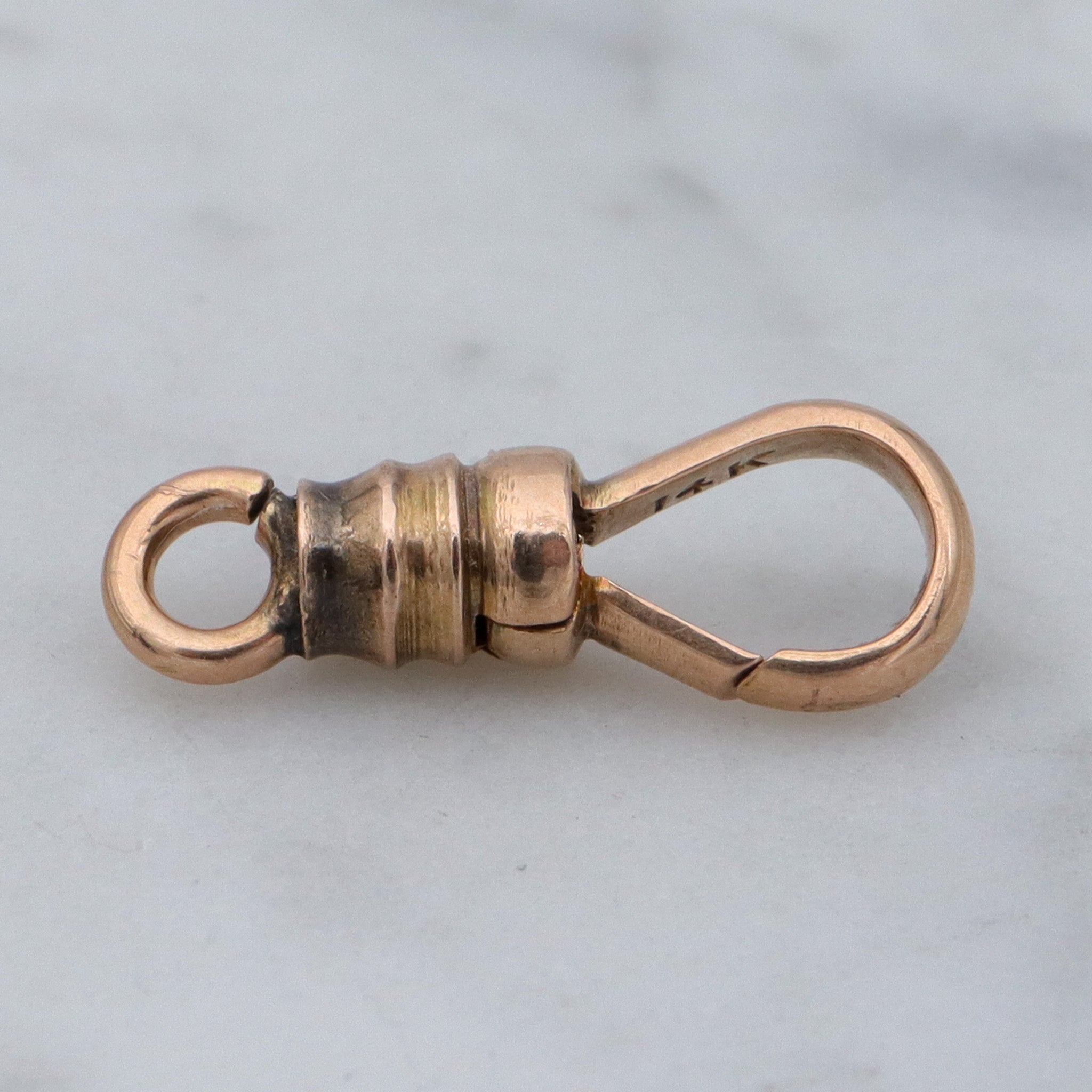 Antique Victorian 14k gold small dog clip clasp