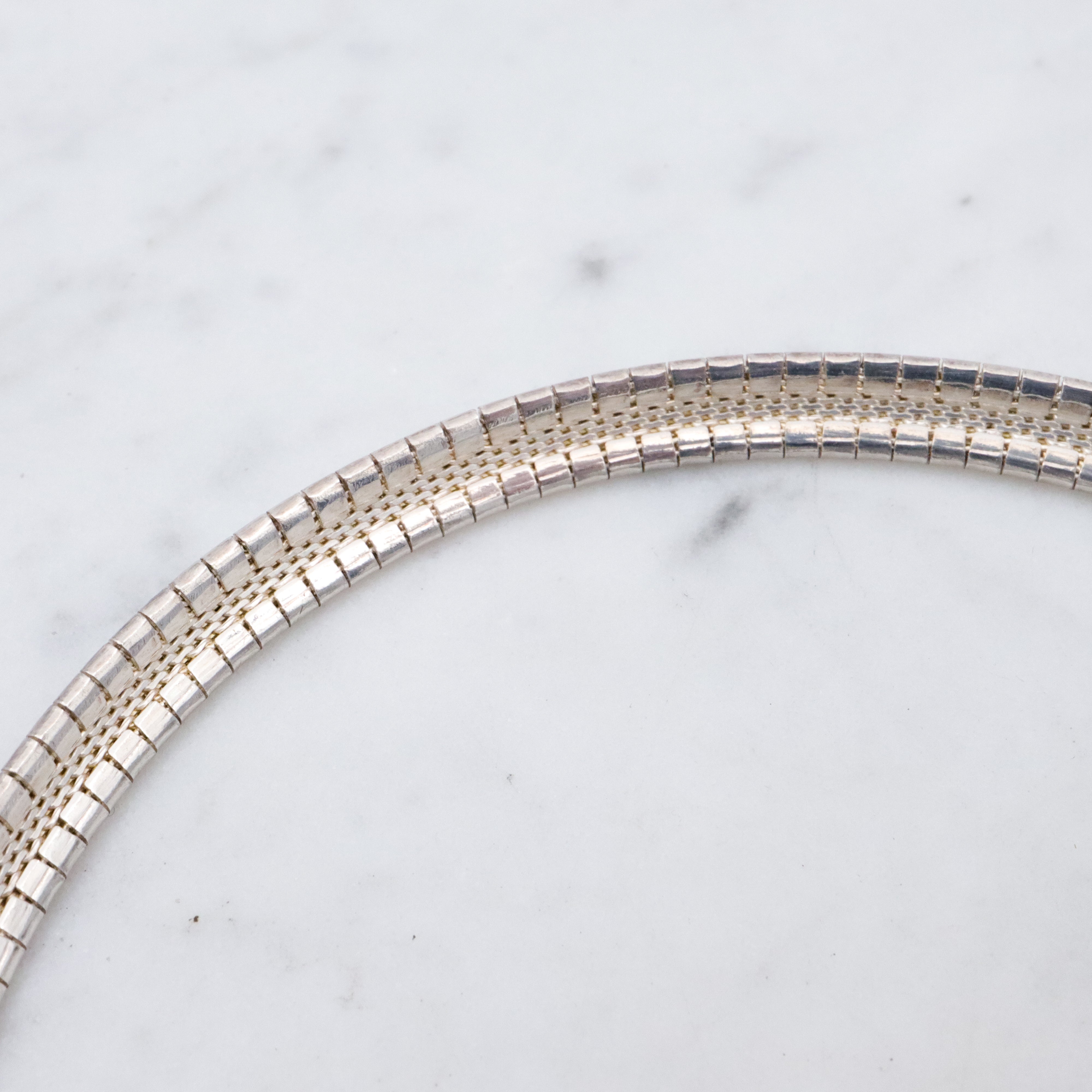 Vintage Milor Italian sterling 6mm omega chain, 18"