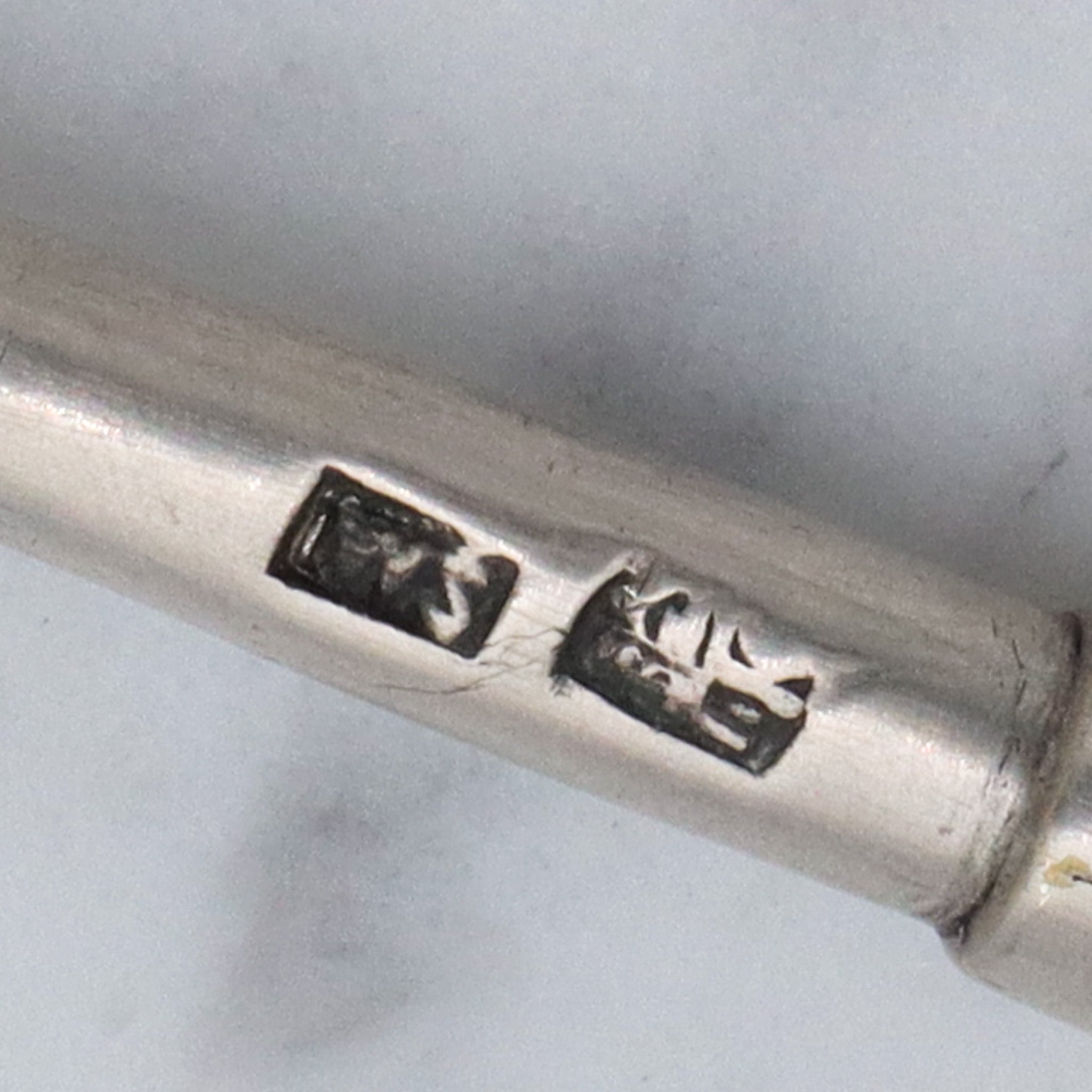 Rare Victorian Chinese export silver Chrysanthemum button hook