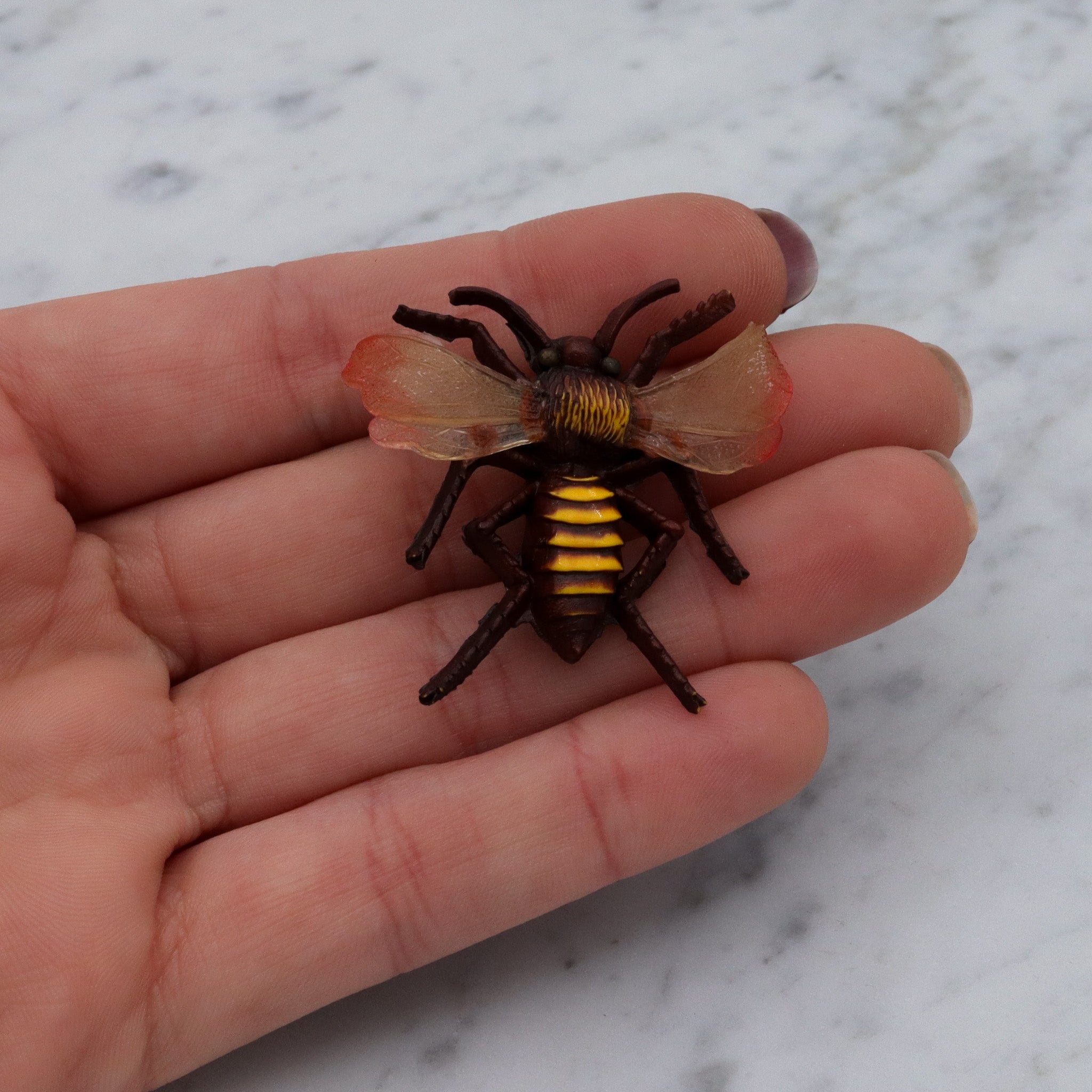 Vintage Mid Century celluloid bee bug brooch