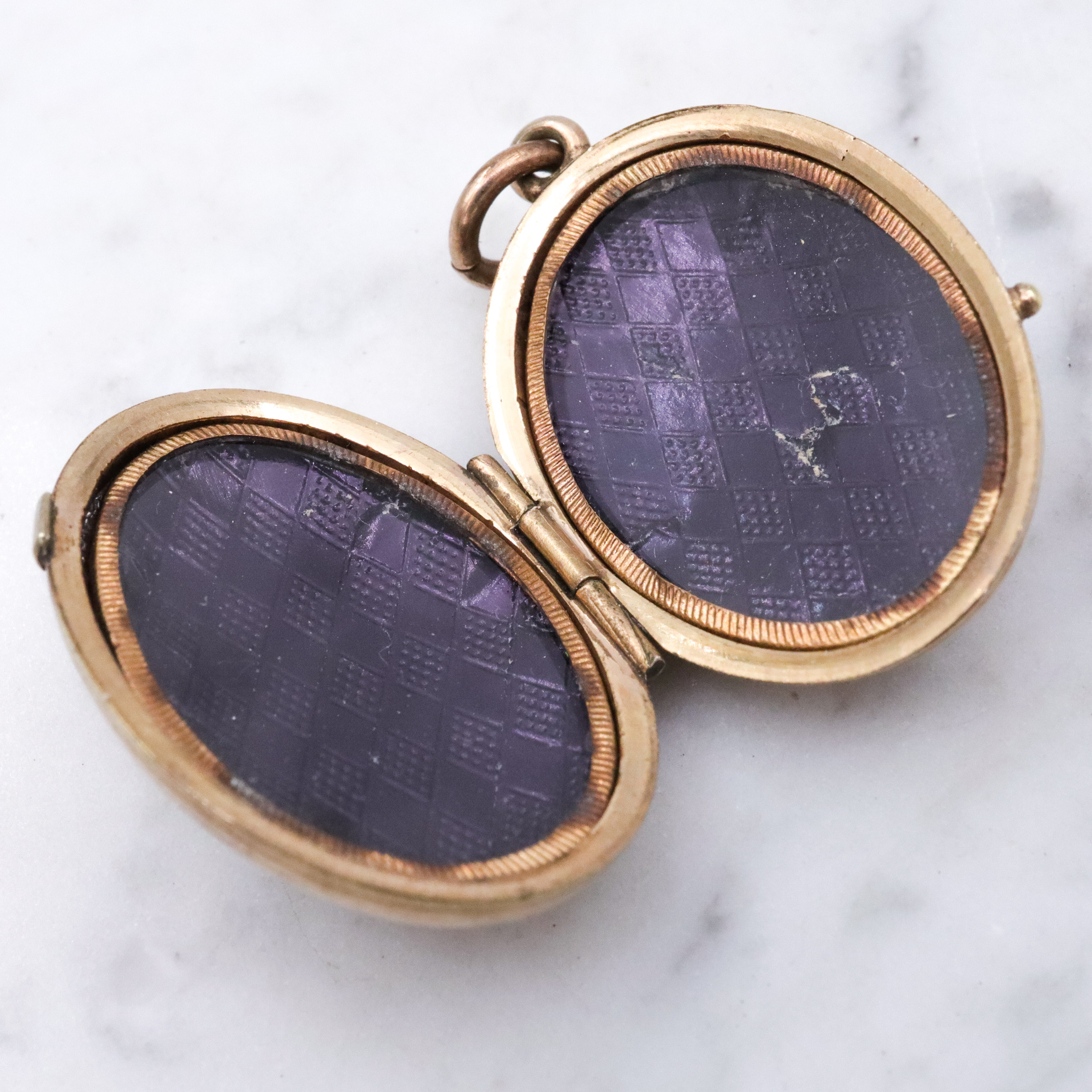 Antique Victorian Aesthetic embossed domed gold filled locket