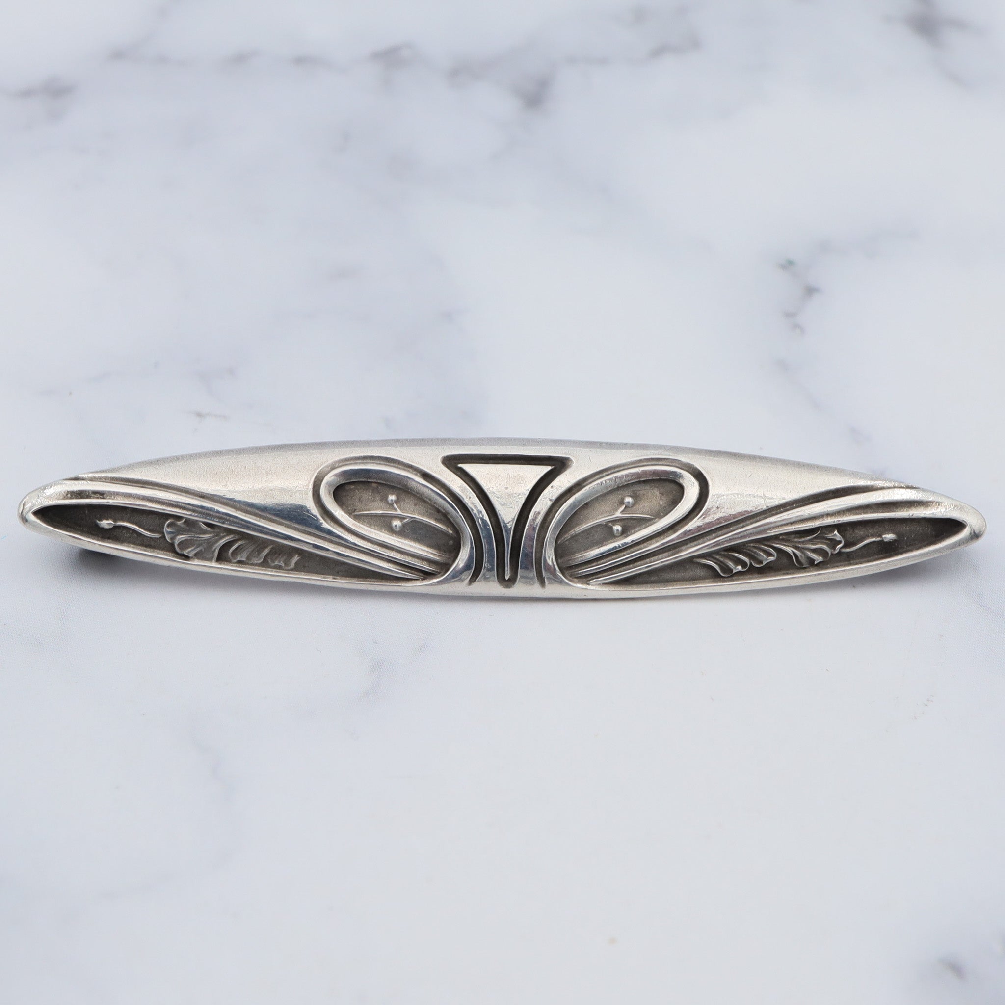 Vintage Unger Brothers art nouveau sterling bar pin/brooch