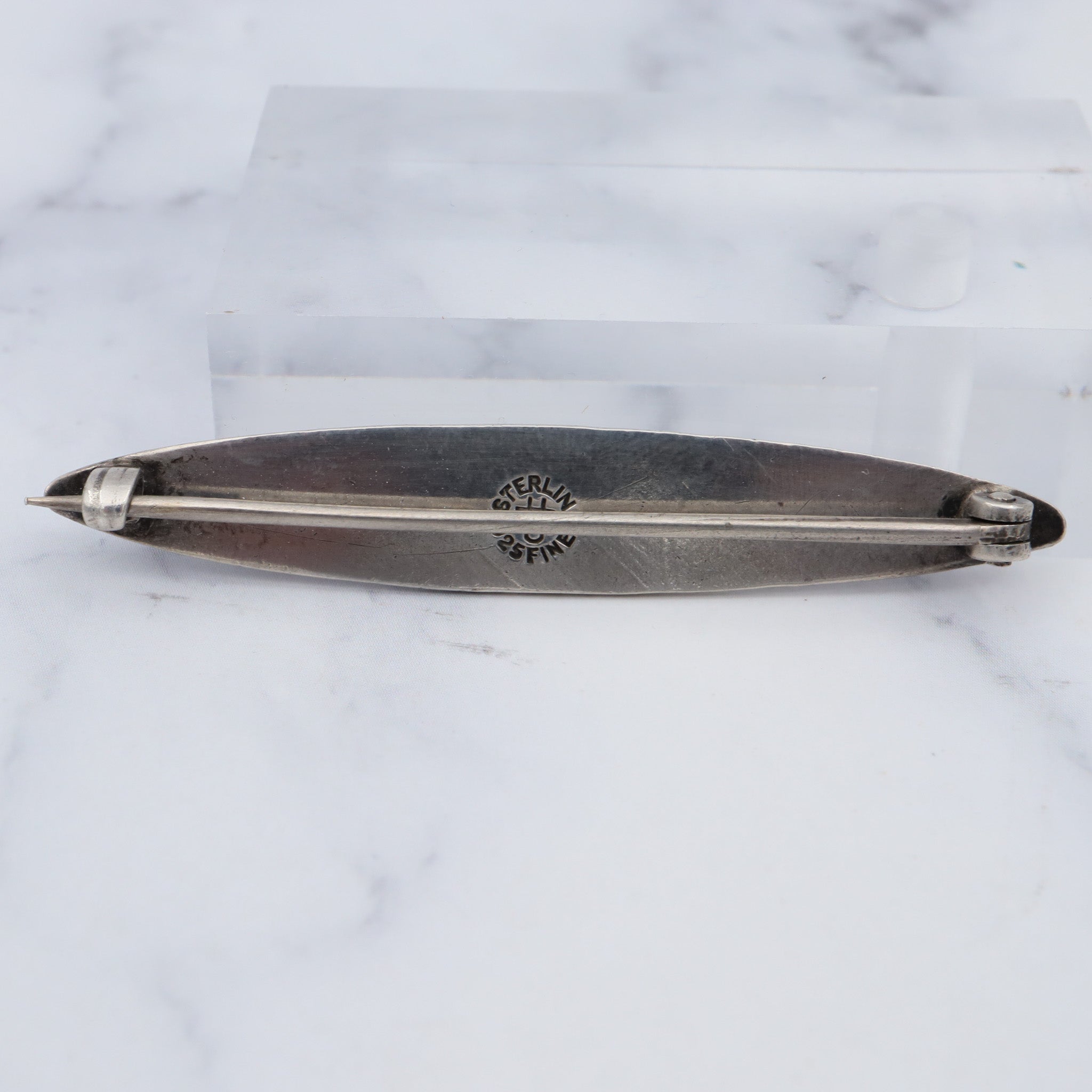 Vintage Unger Brothers art nouveau sterling bar pin/brooch