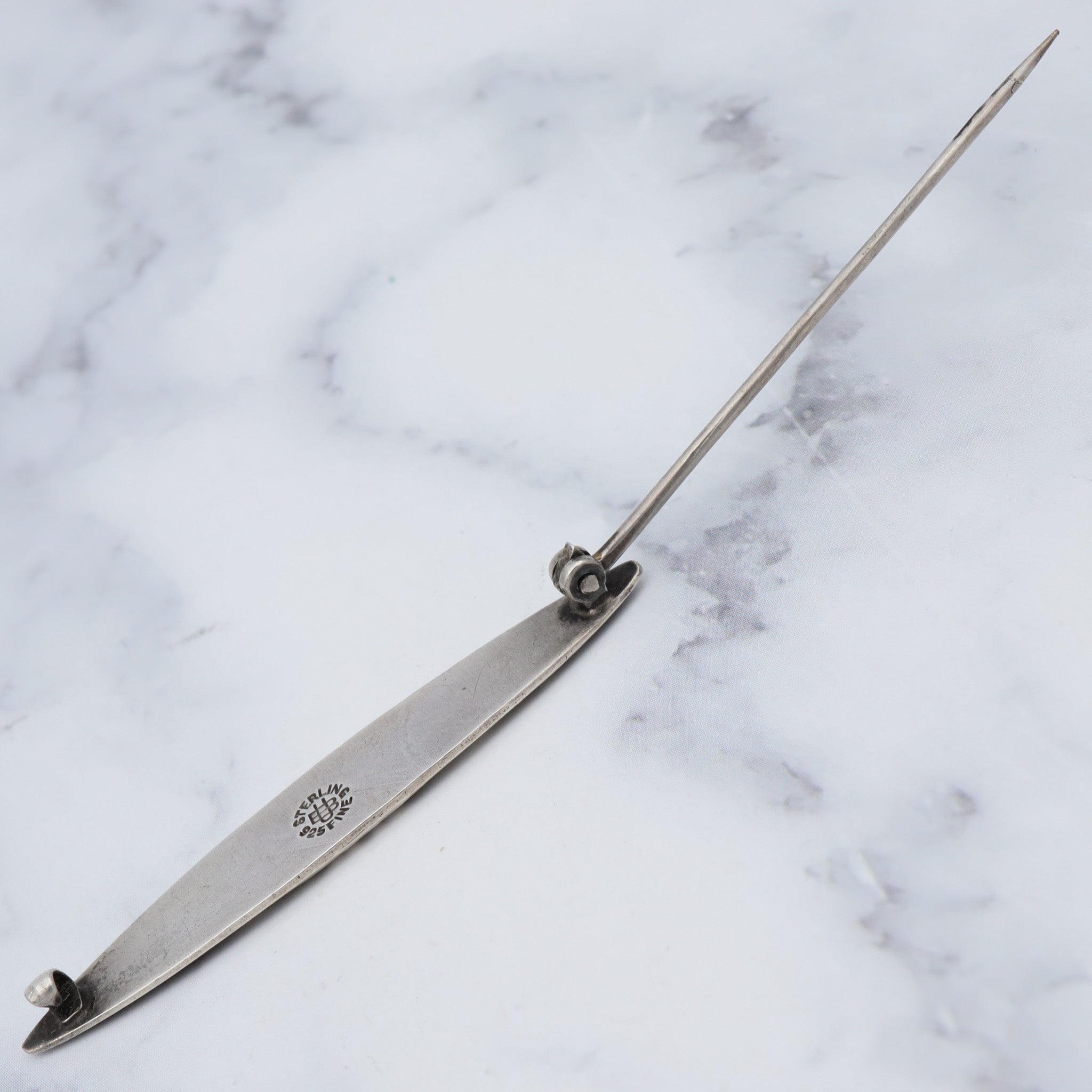 Vintage Unger Brothers art nouveau sterling bar pin/brooch