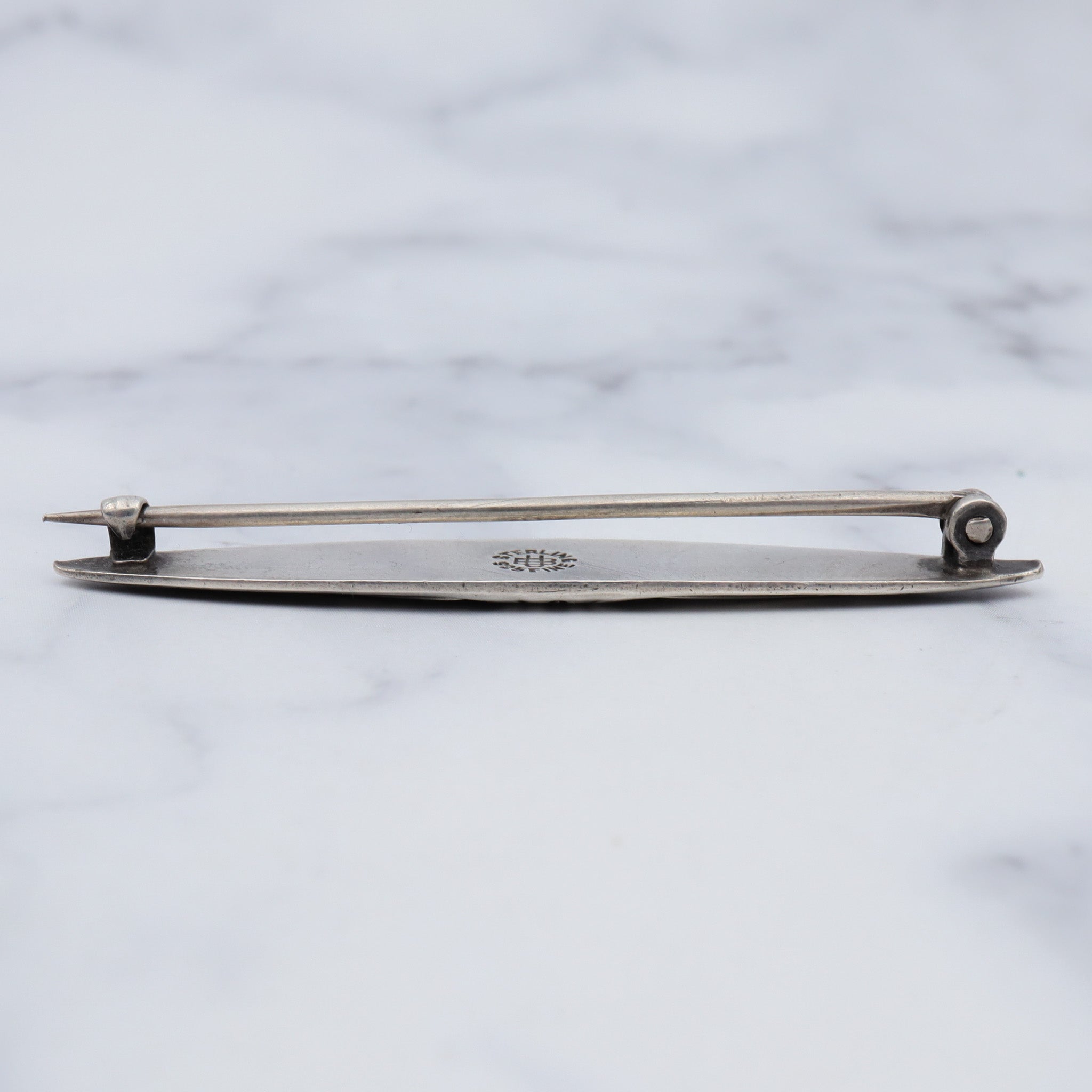 Vintage Unger Brothers art nouveau sterling bar pin/brooch