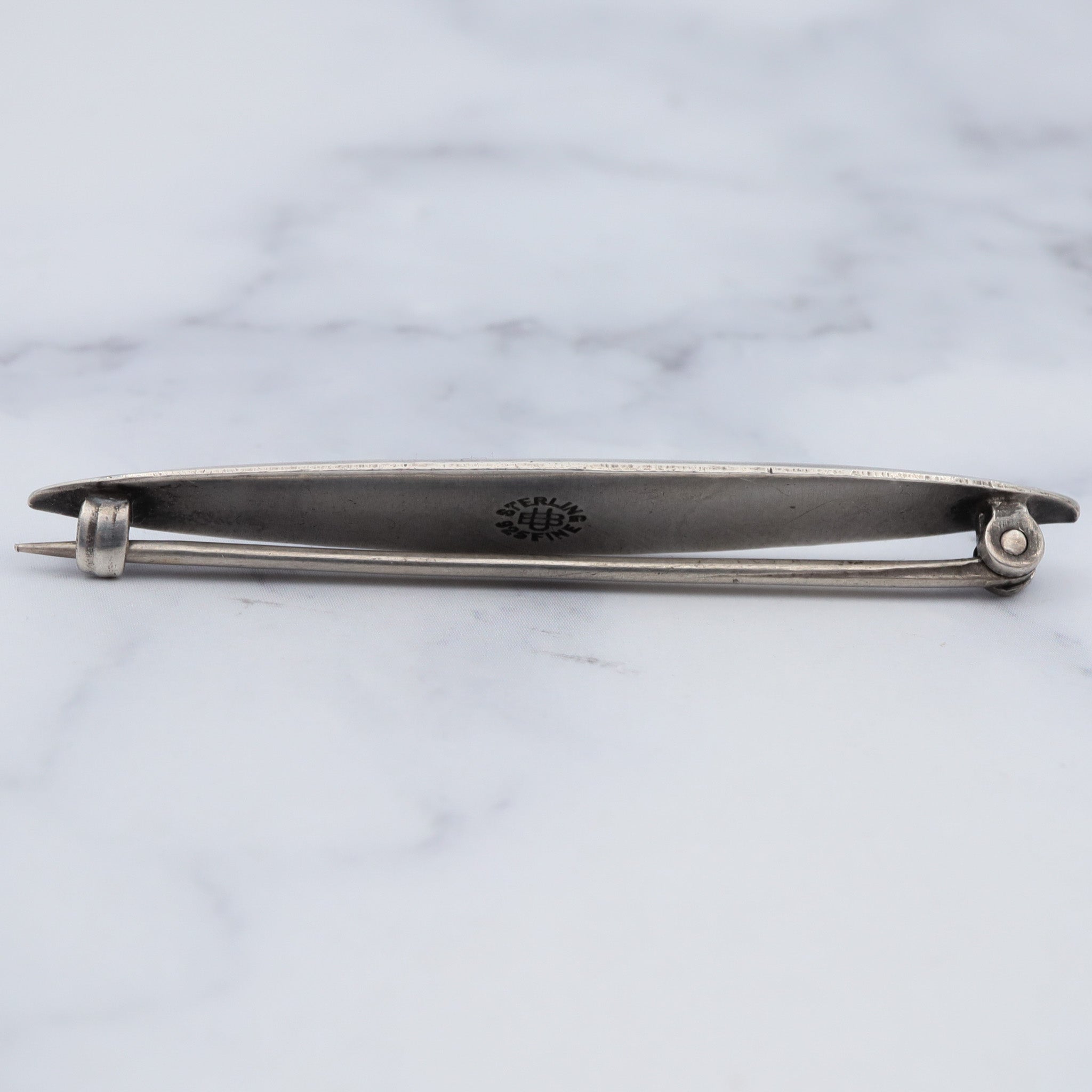 Vintage Unger Brothers art nouveau sterling bar pin/brooch