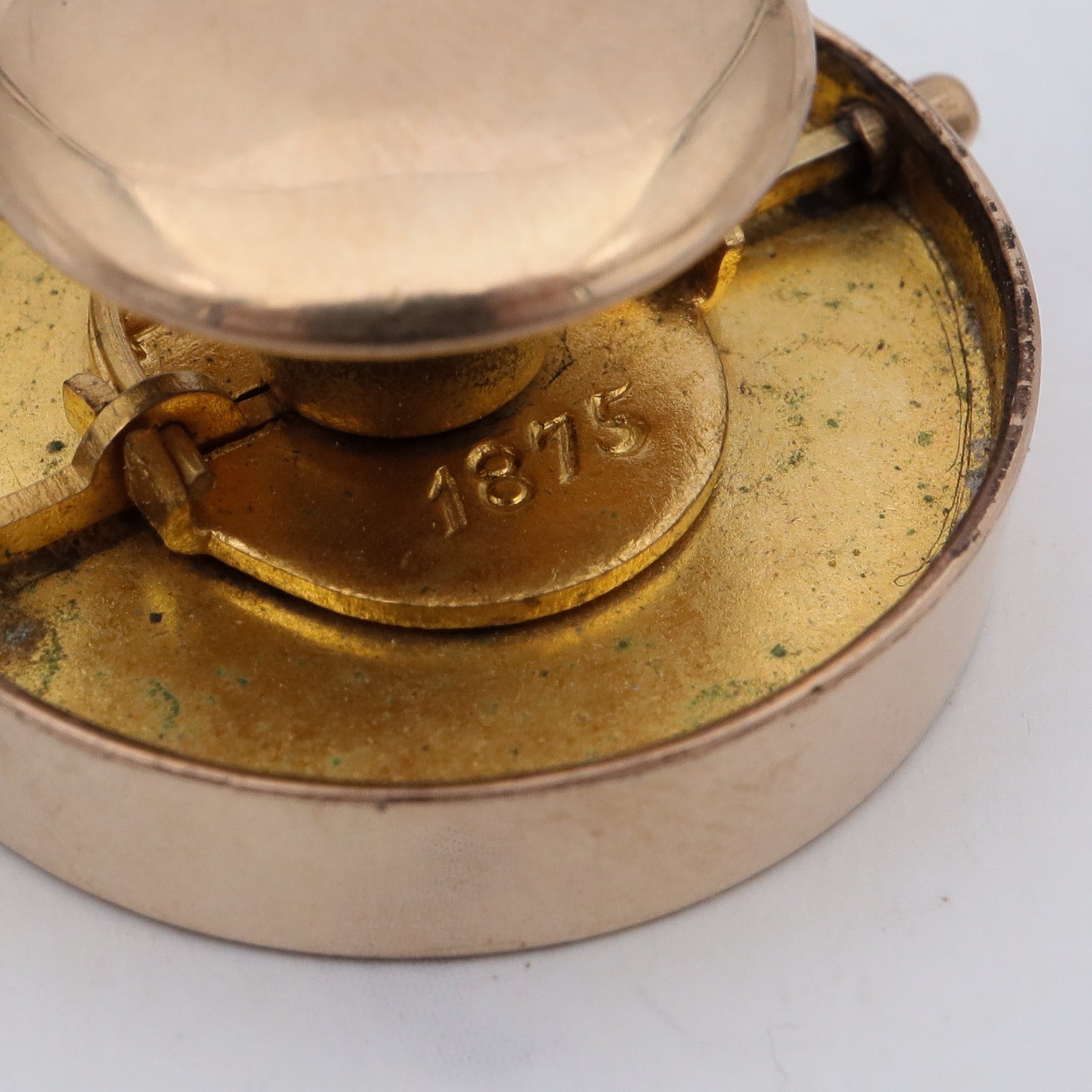 Antique late 1800’s gold-filled & mother of pearl monogrammed “K” cufflinks