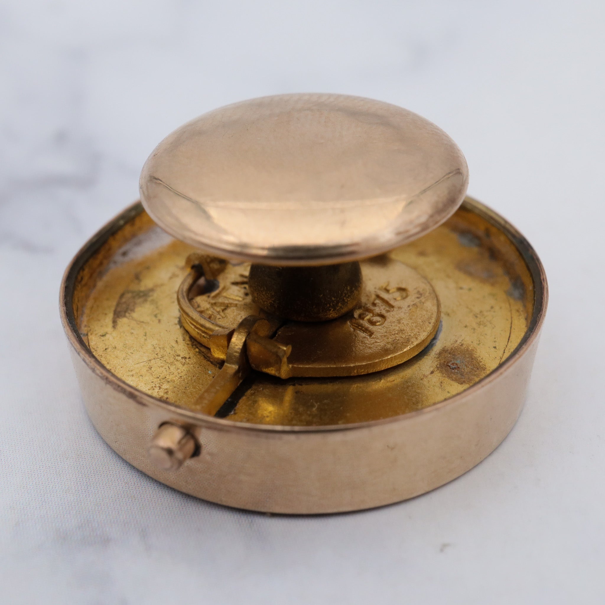 Antique late 1800’s gold-filled & mother of pearl monogrammed “K” cufflinks