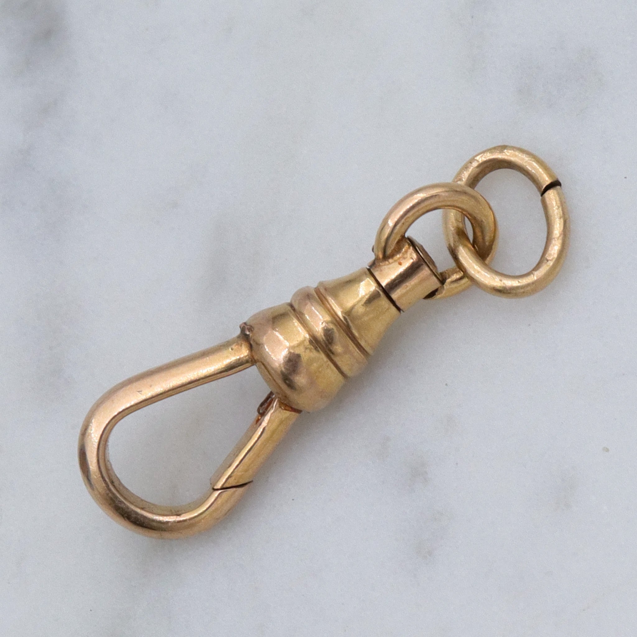 Antique gold filled dog clip clasp necklace swiveling clasp