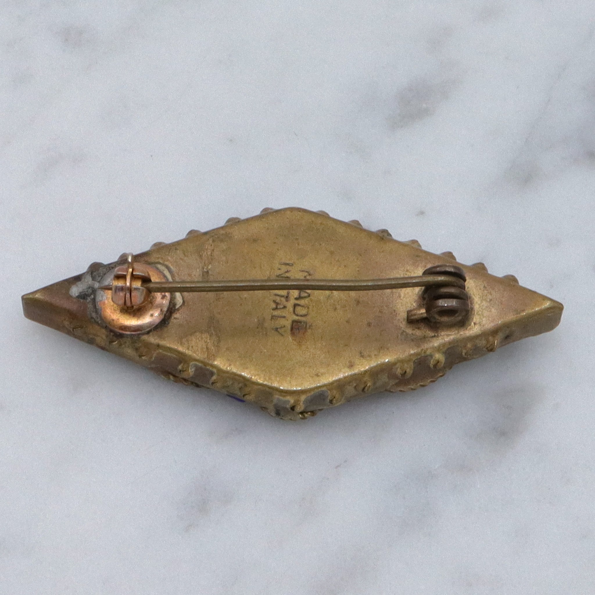 Antique Italian micro mosaic brooch