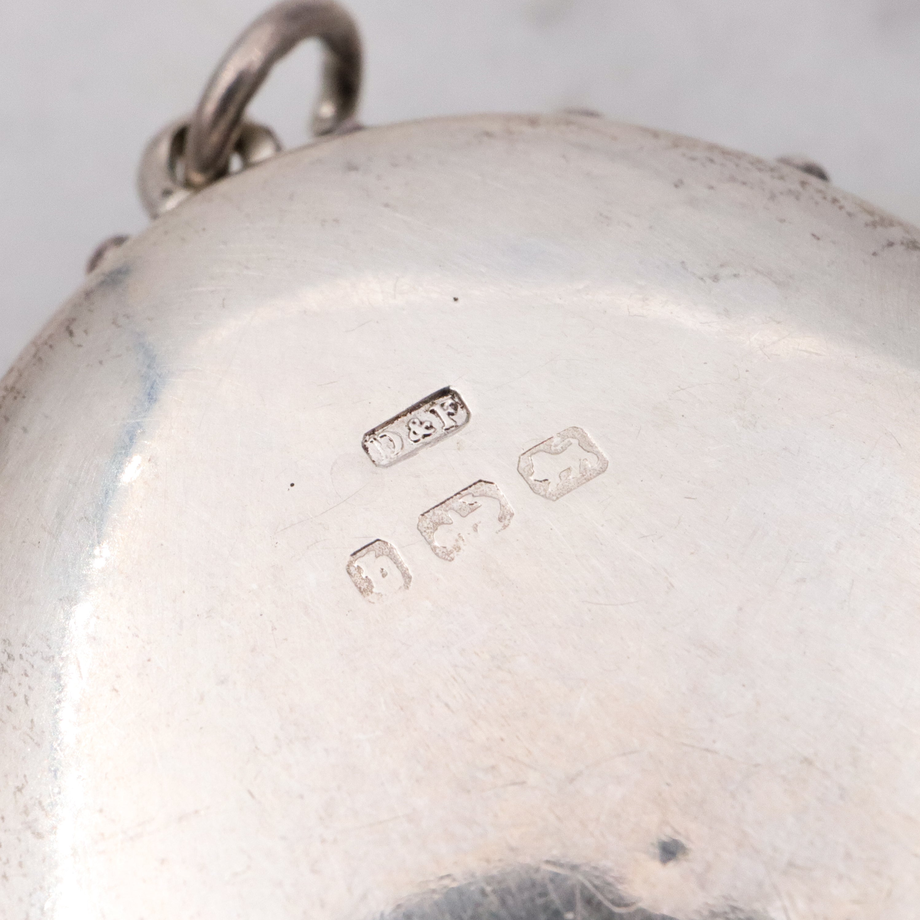 Antique Victorian Etruscan Revival English sterling large oval locket