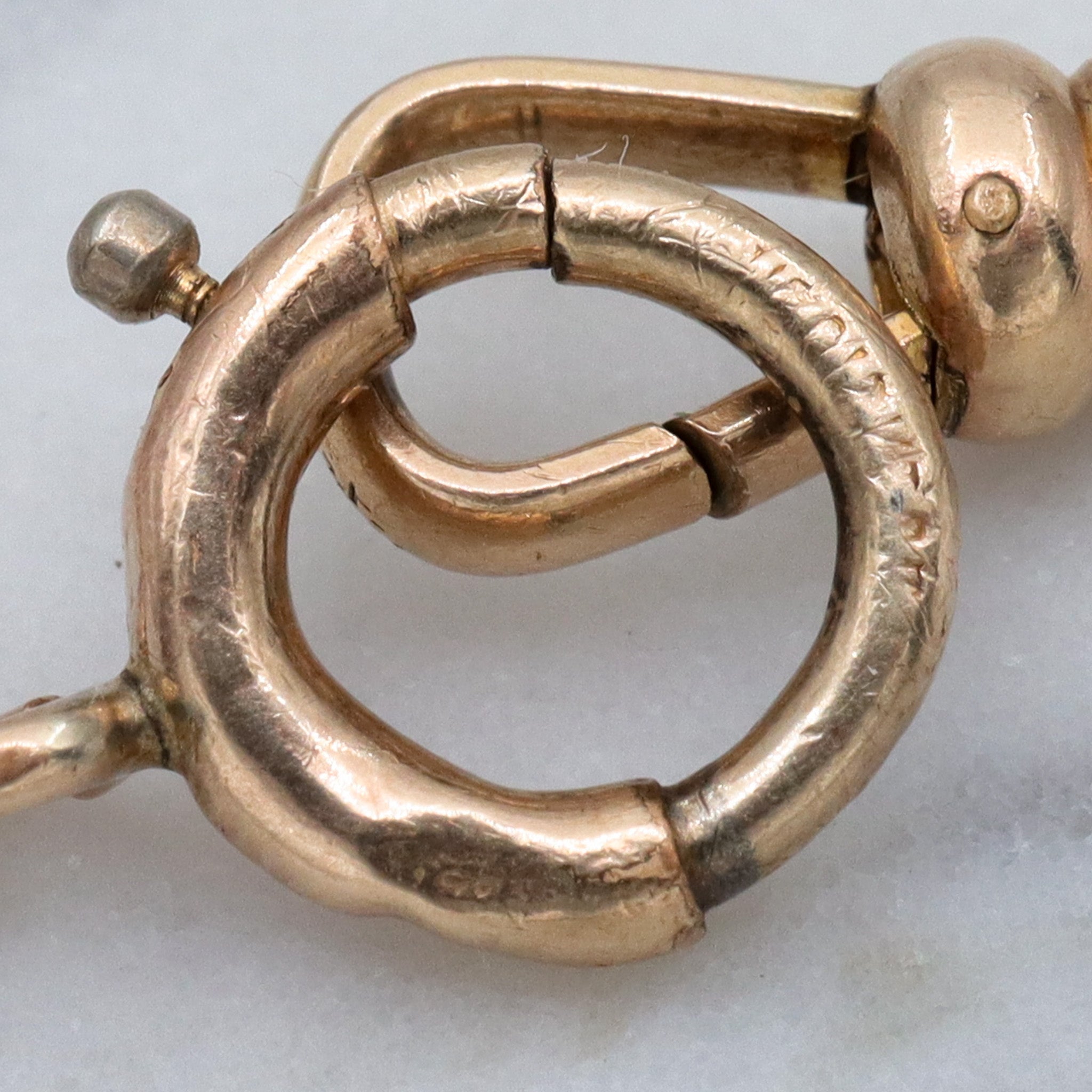 Antique Victorian vermeil sterling silver fancy bar link watch chain choker necklace