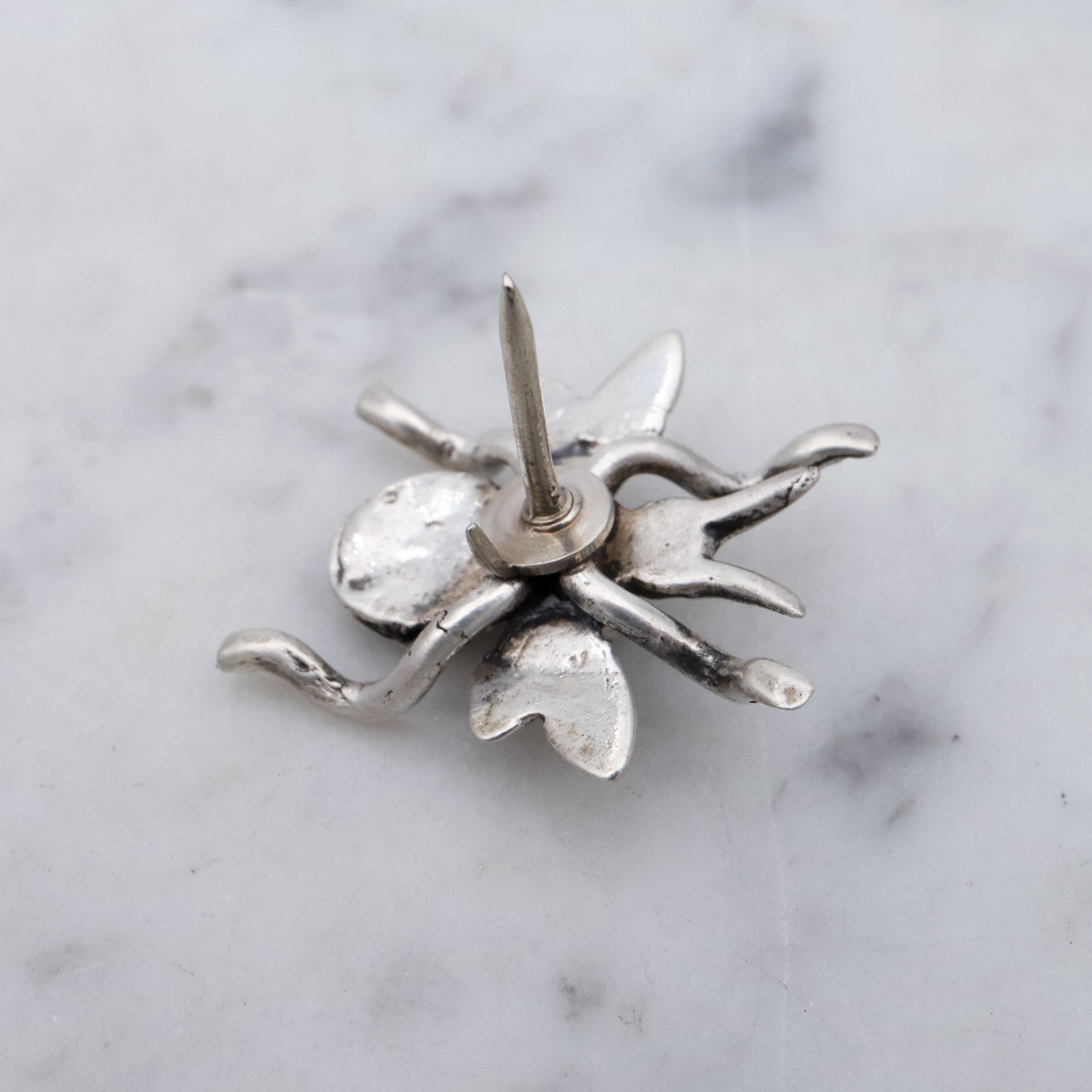 Native American sterling turquoise bee bug tie tack