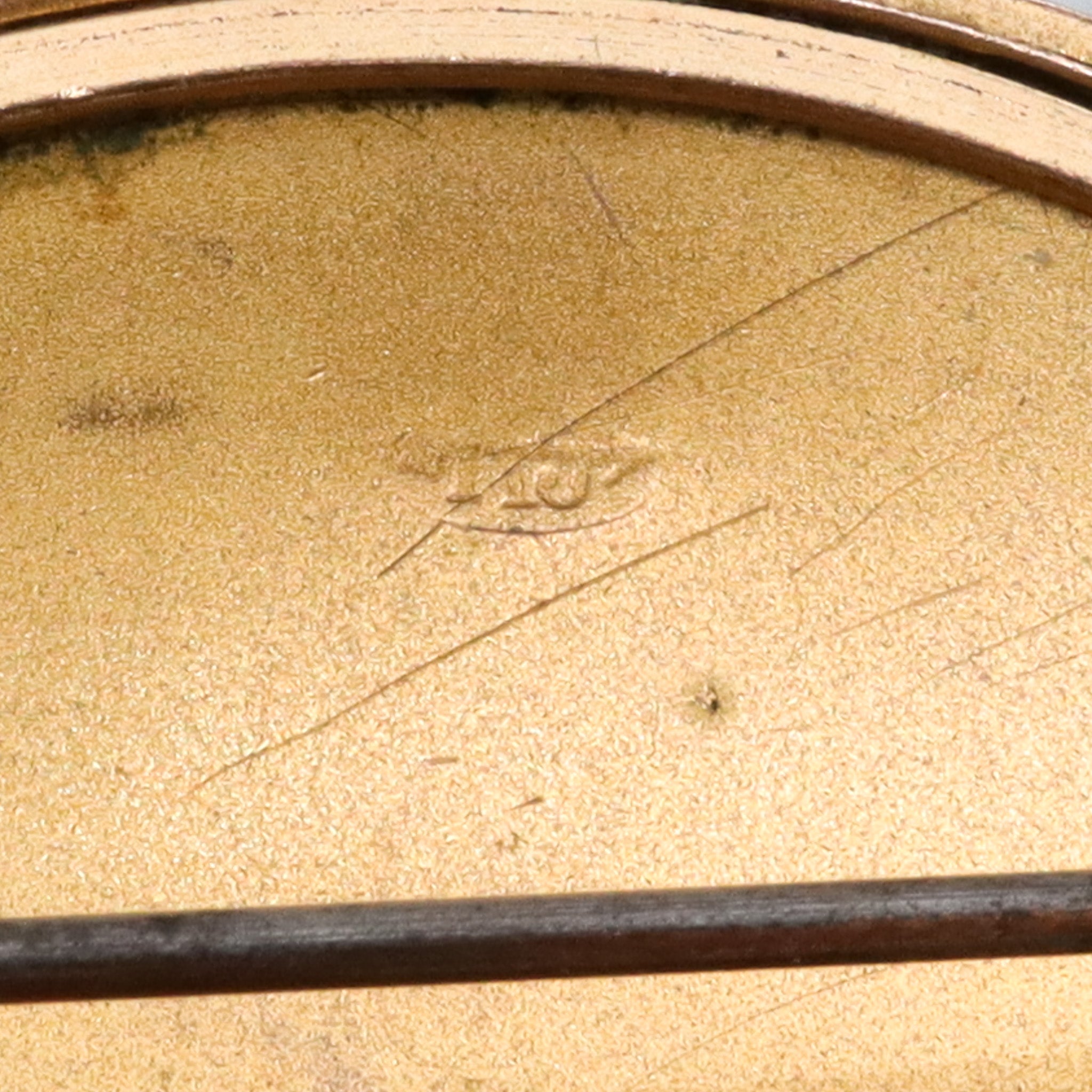 Antique Victorian hand painted roses porcelain pinchbeck brooch