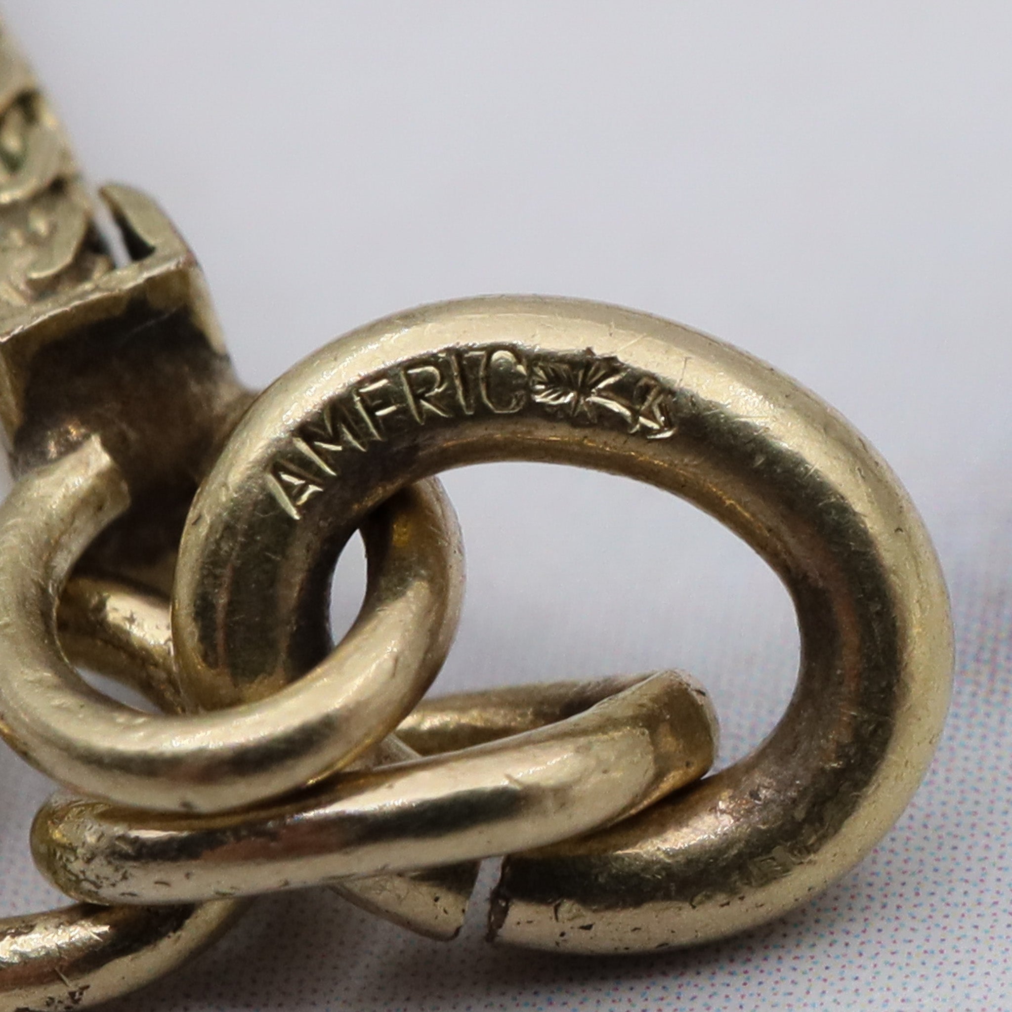 Antique Kollmar & Jourdan Germany green rolled gold mesh necklace