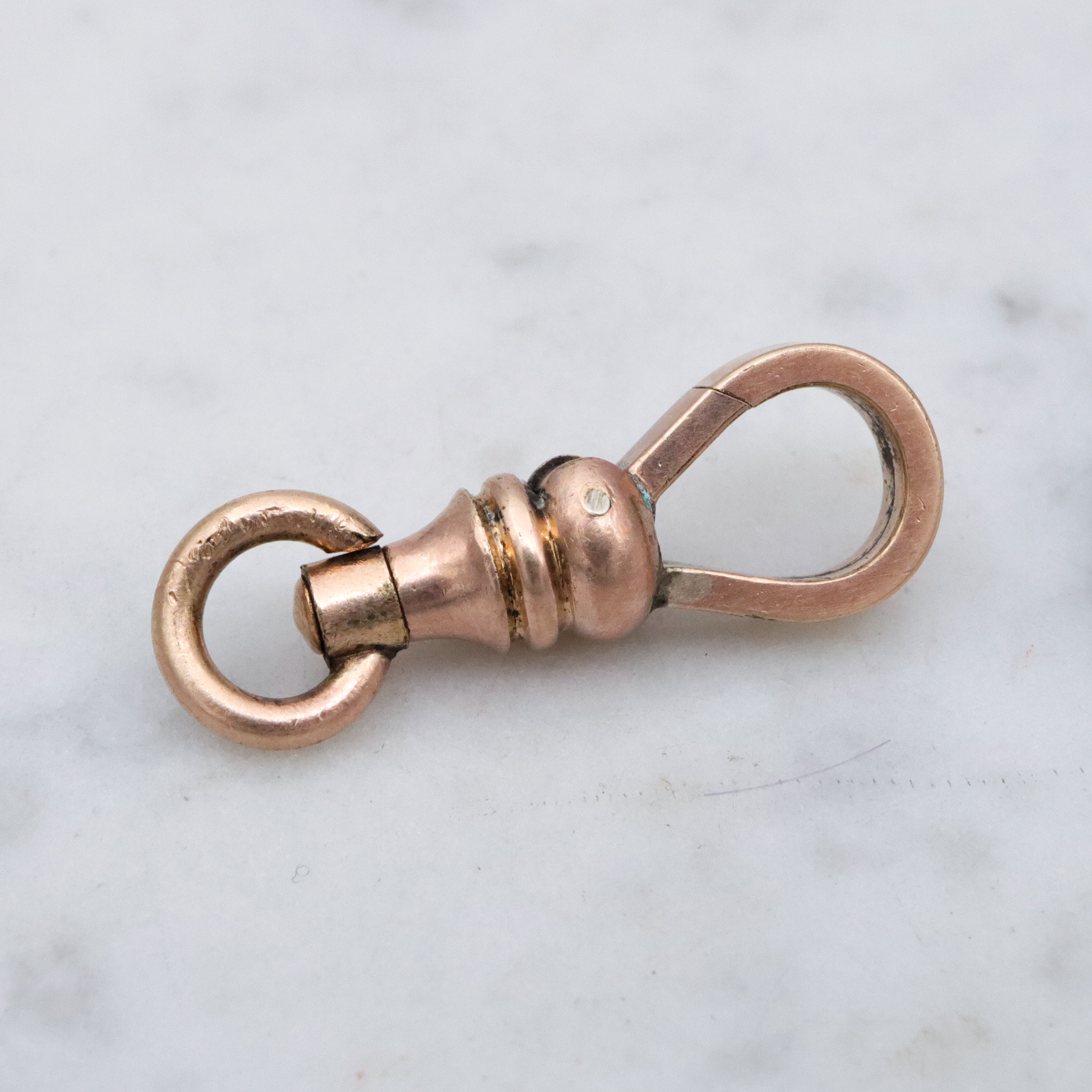 Antique Victorian large gold filled swivelling dog clip clasp