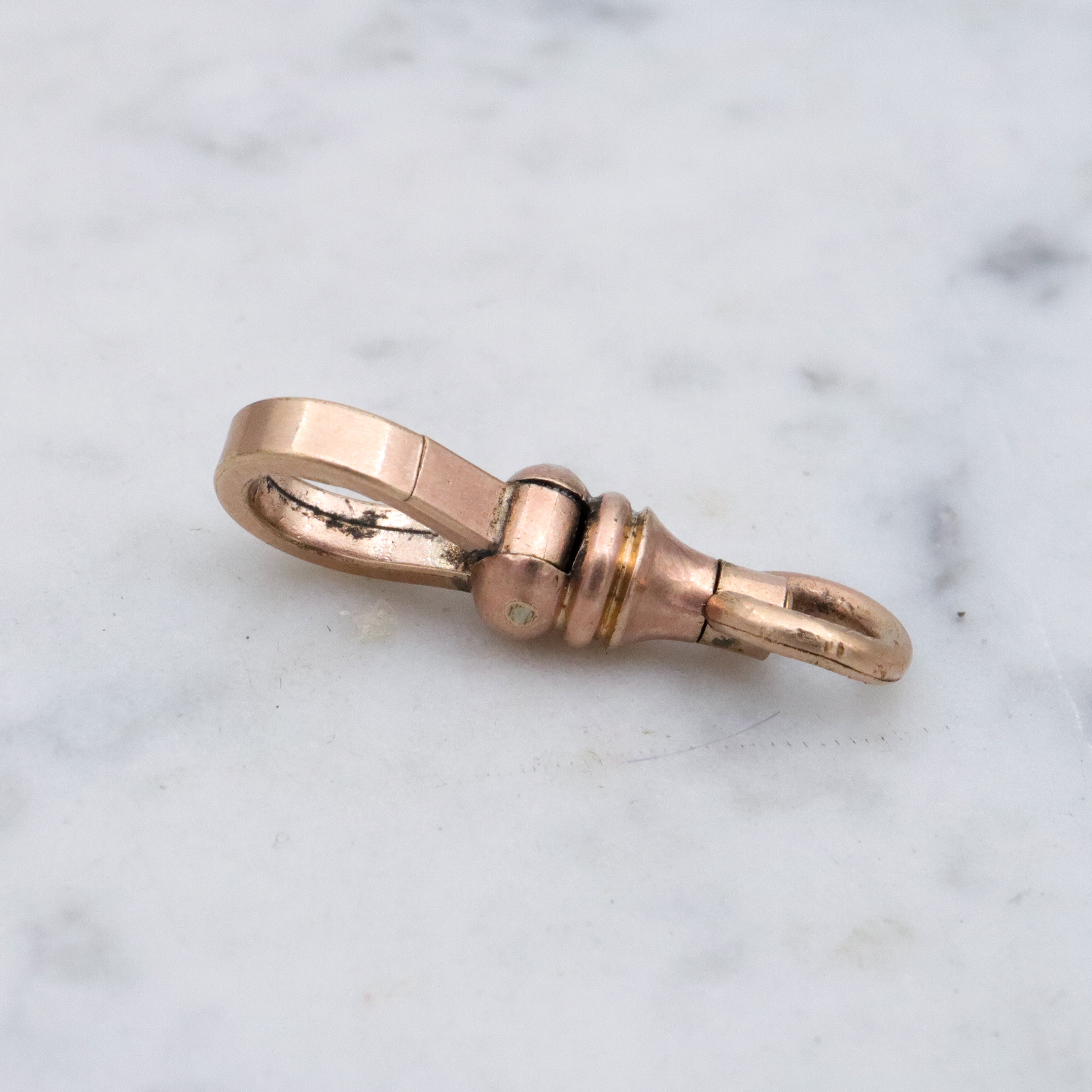 Antique Victorian large gold filled swivelling dog clip clasp