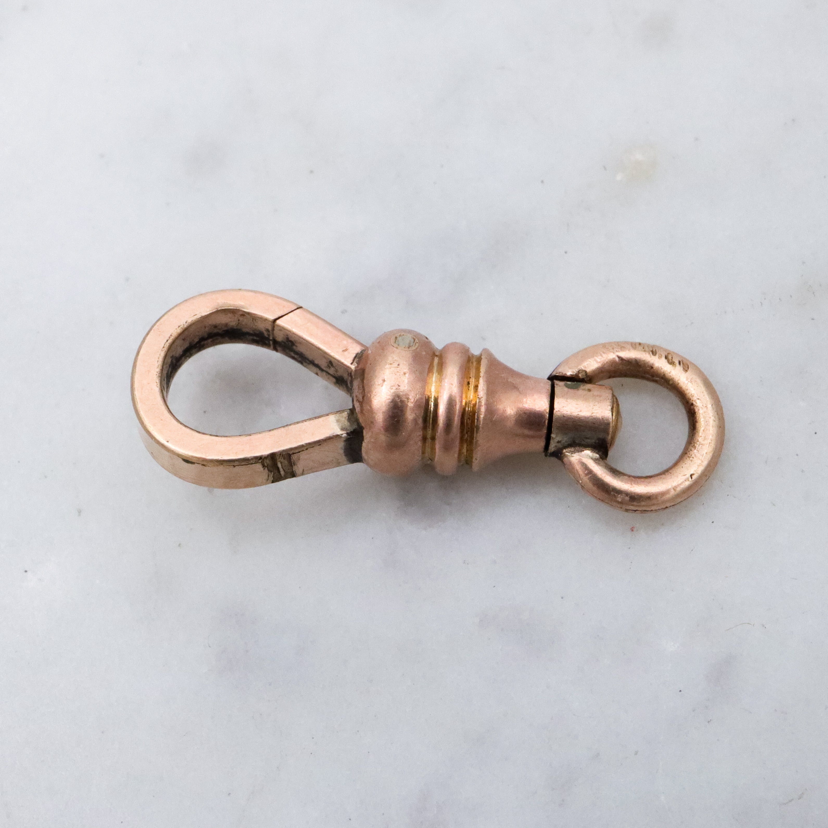 Antique Victorian large gold filled swivelling dog clip clasp
