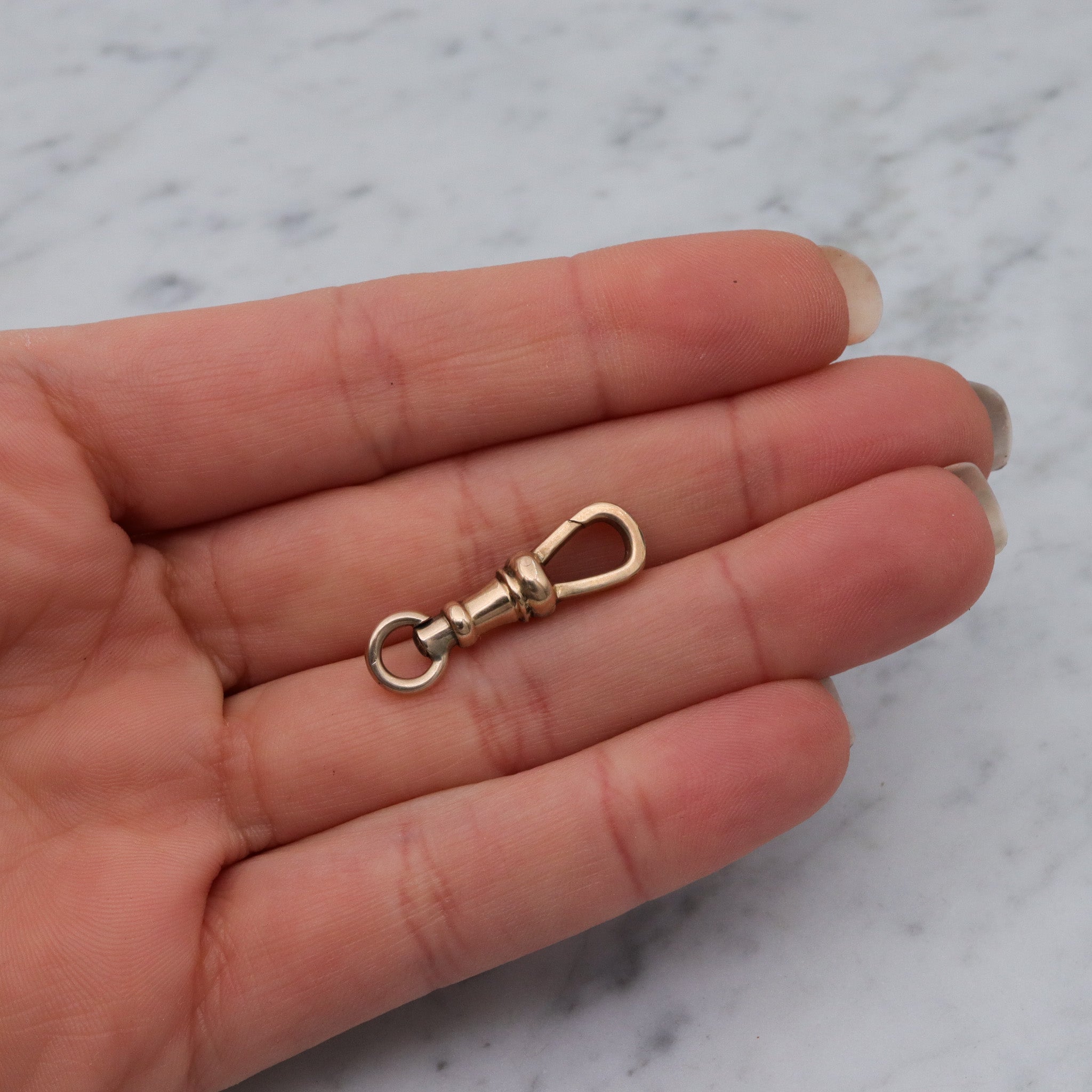 Large Antique Victorian 10k gold dog clip clasp