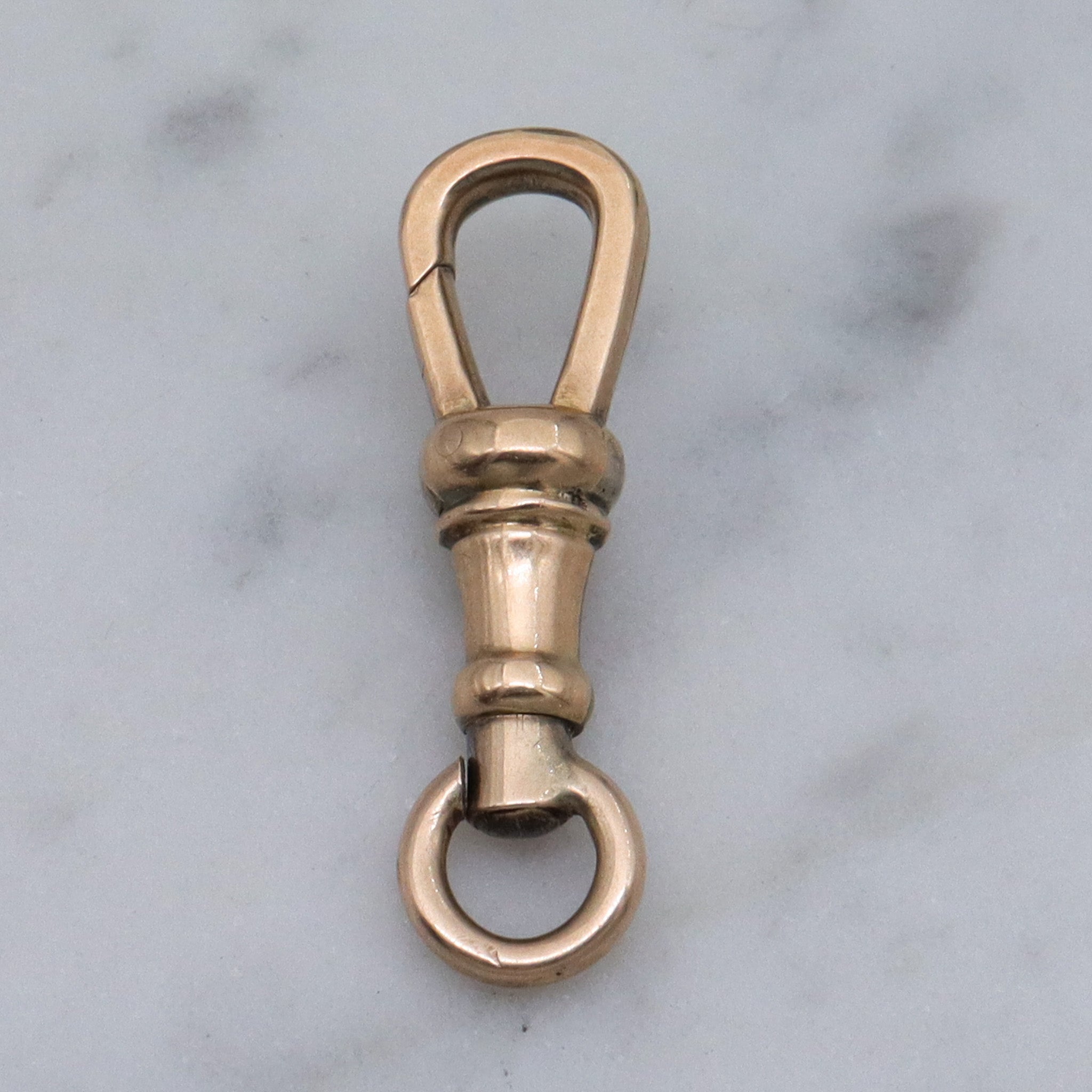 Large Antique Victorian 10k gold dog clip clasp