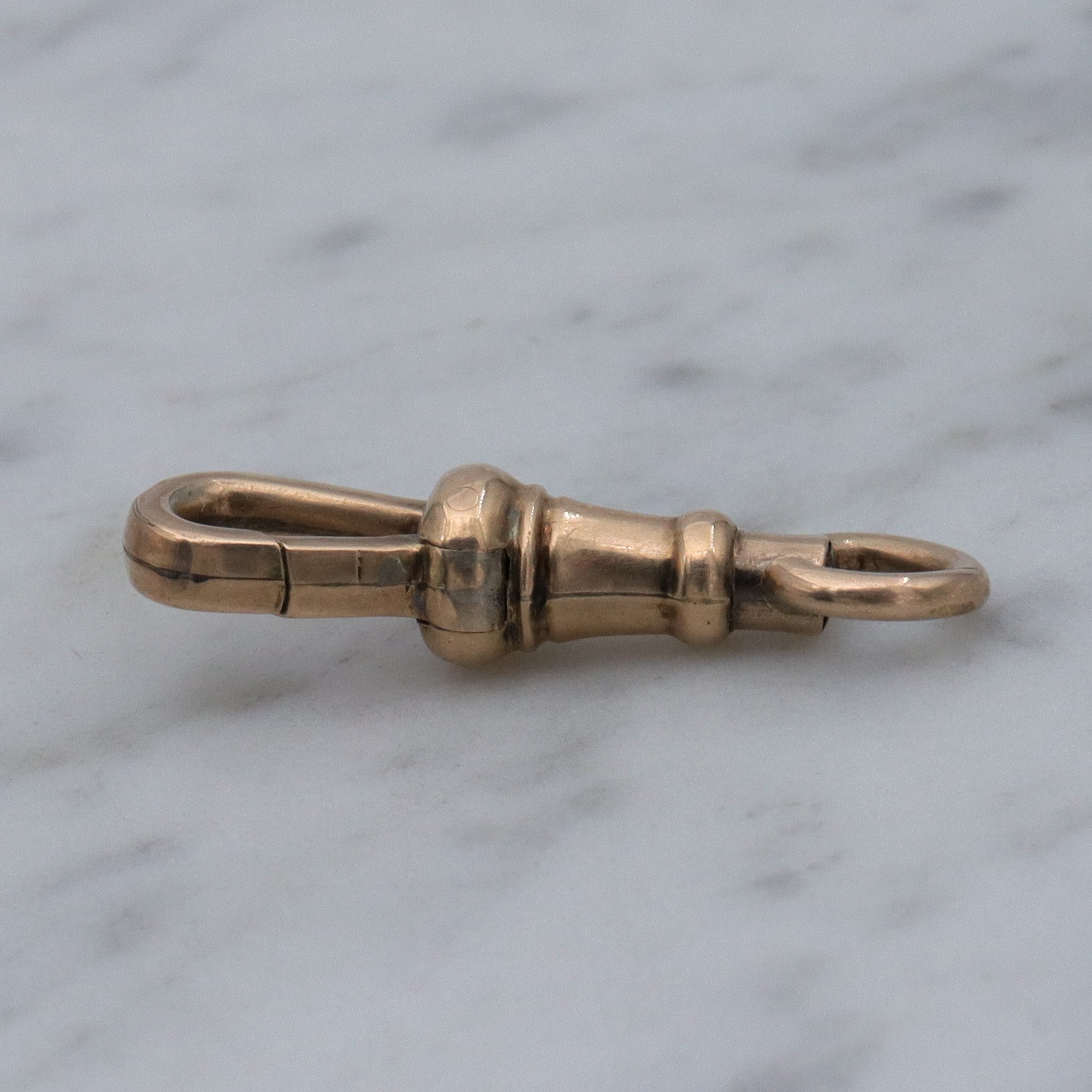 Large Antique Victorian 10k gold dog clip clasp