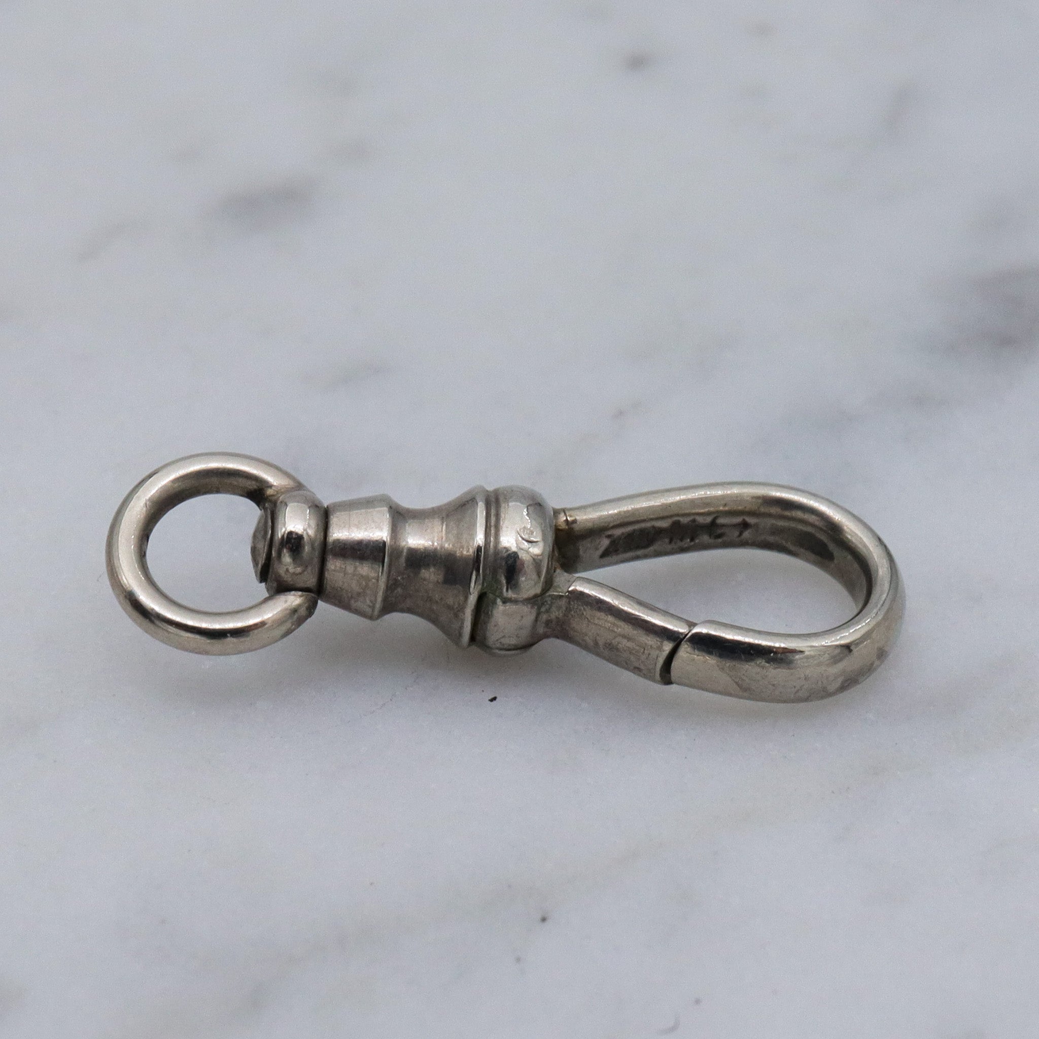 Antique Victorian 14k white gold dog slip clasp by Martin-Copeland Co.