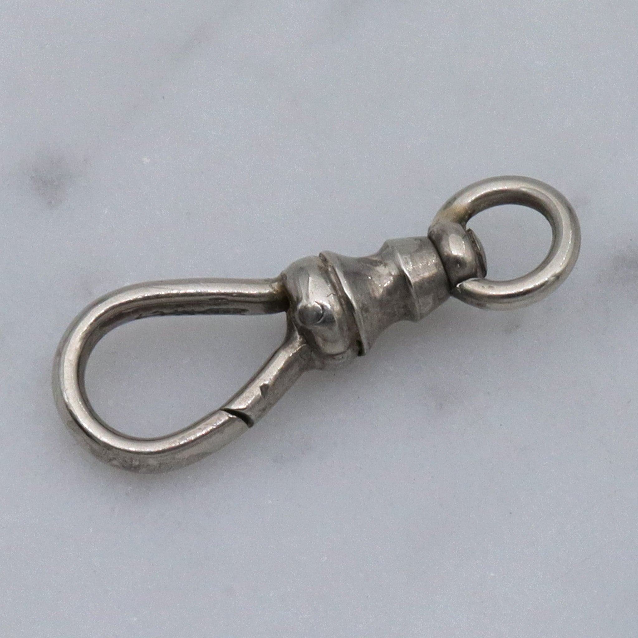 Antique Victorian 14k white gold dog slip clasp by Martin-Copeland Co.