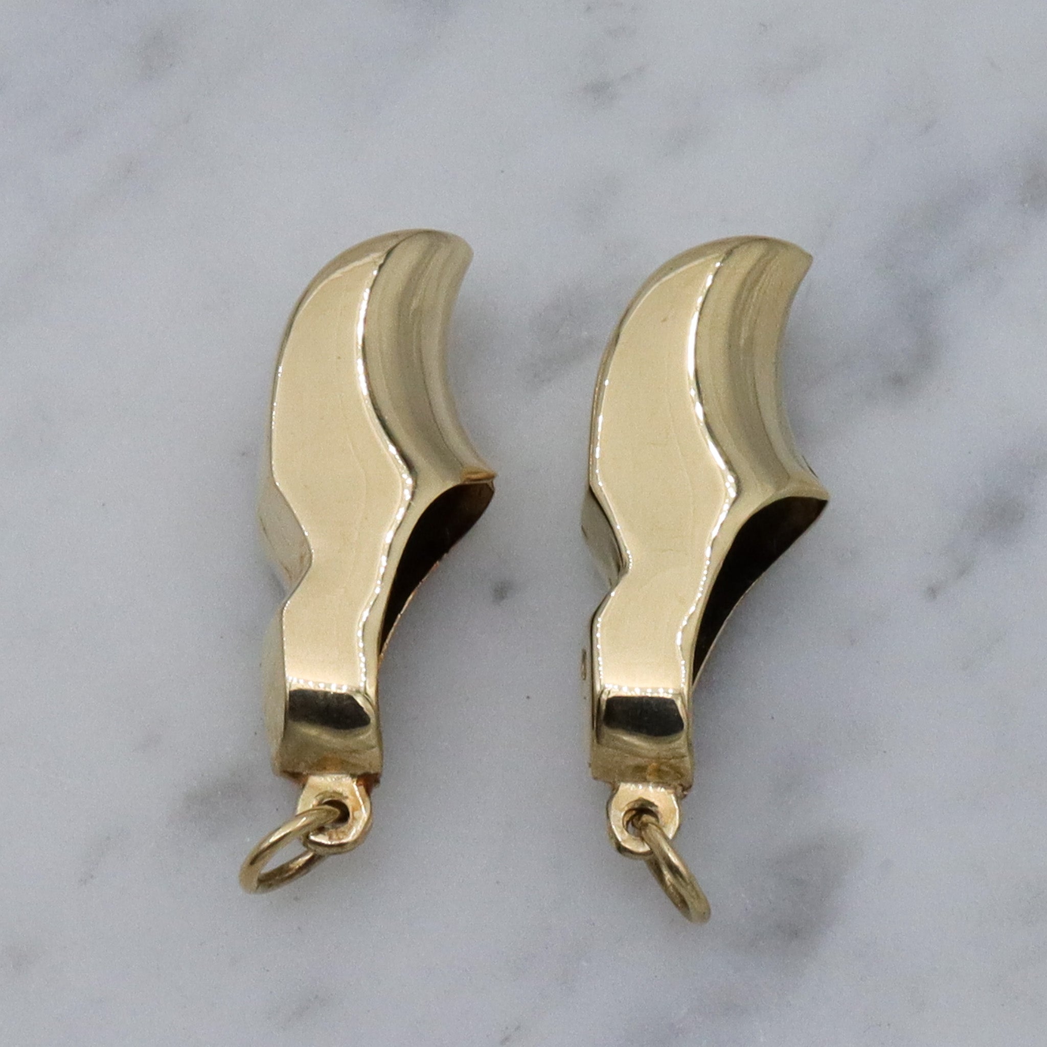 Large Vintage 14k gold clog shoe pendant