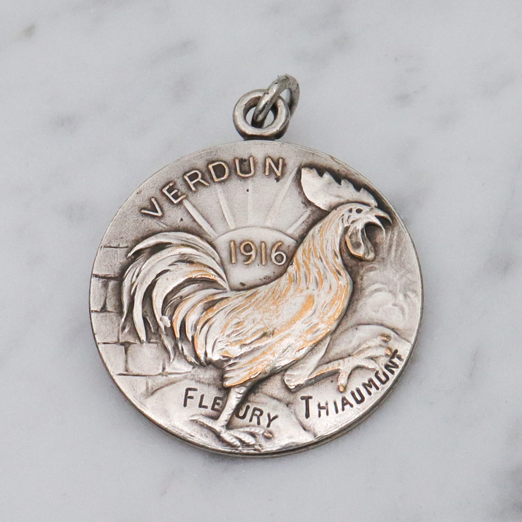 Rare Antique medallion pendant for the Battle of Verdun in 1916